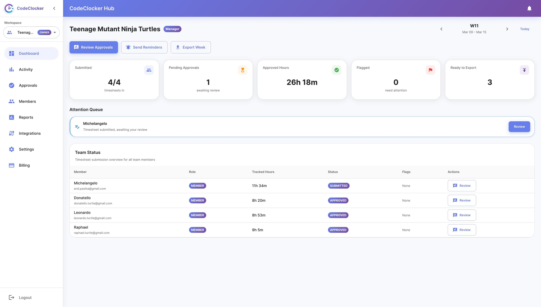 Screenshot 3 of CodeClocker