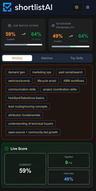 Screenshot 5 of ShortlistAI - ShortlistAI – ATS Resume S