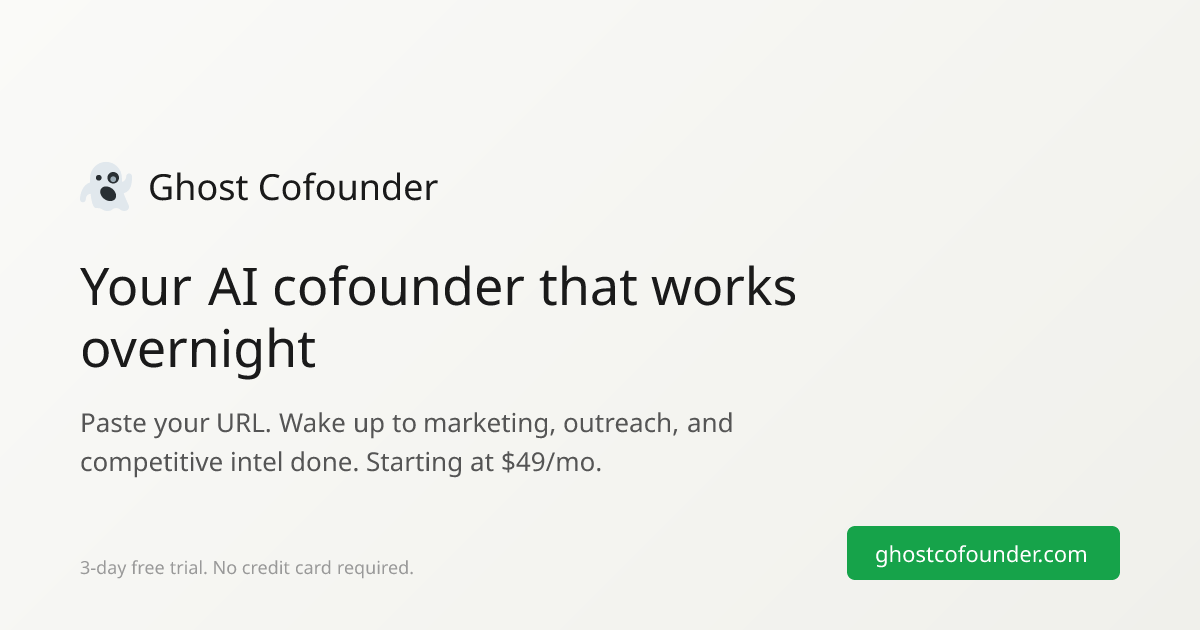Screenshot 1 of Ghost Cofounder