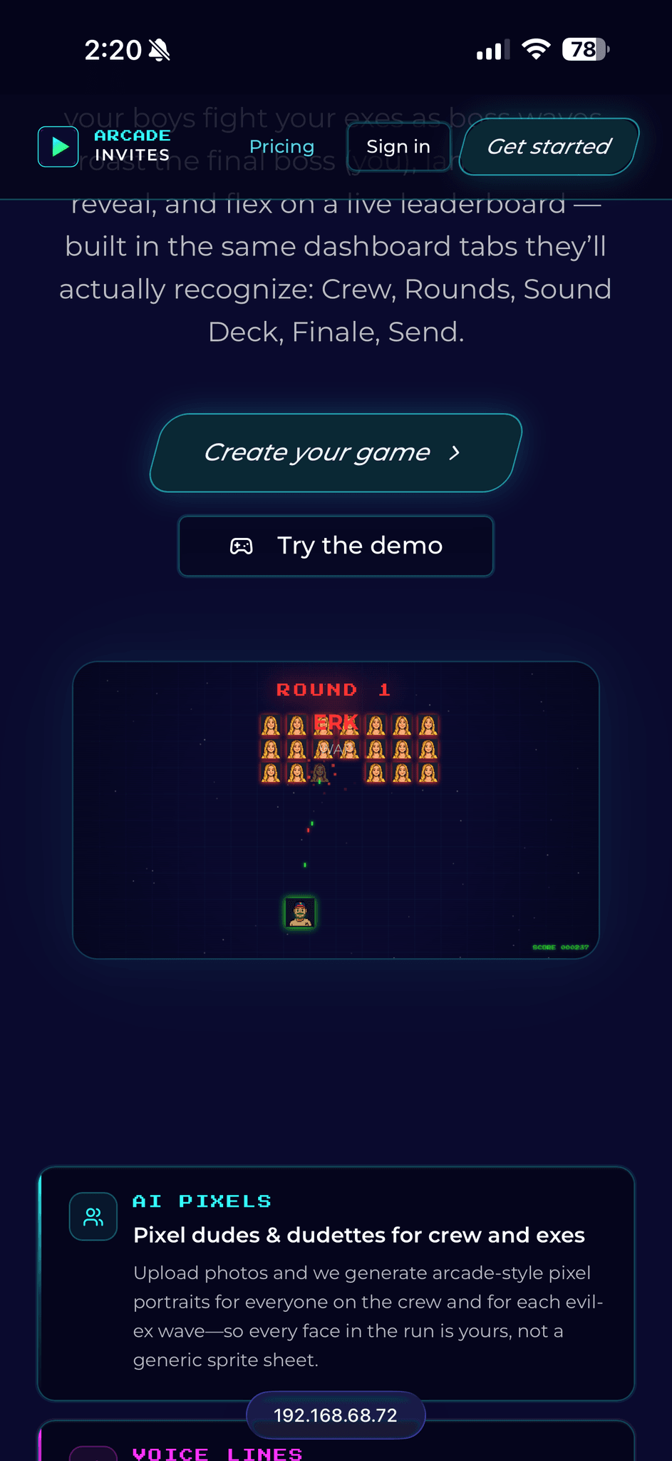 Screenshot 2 of Arcade Invite