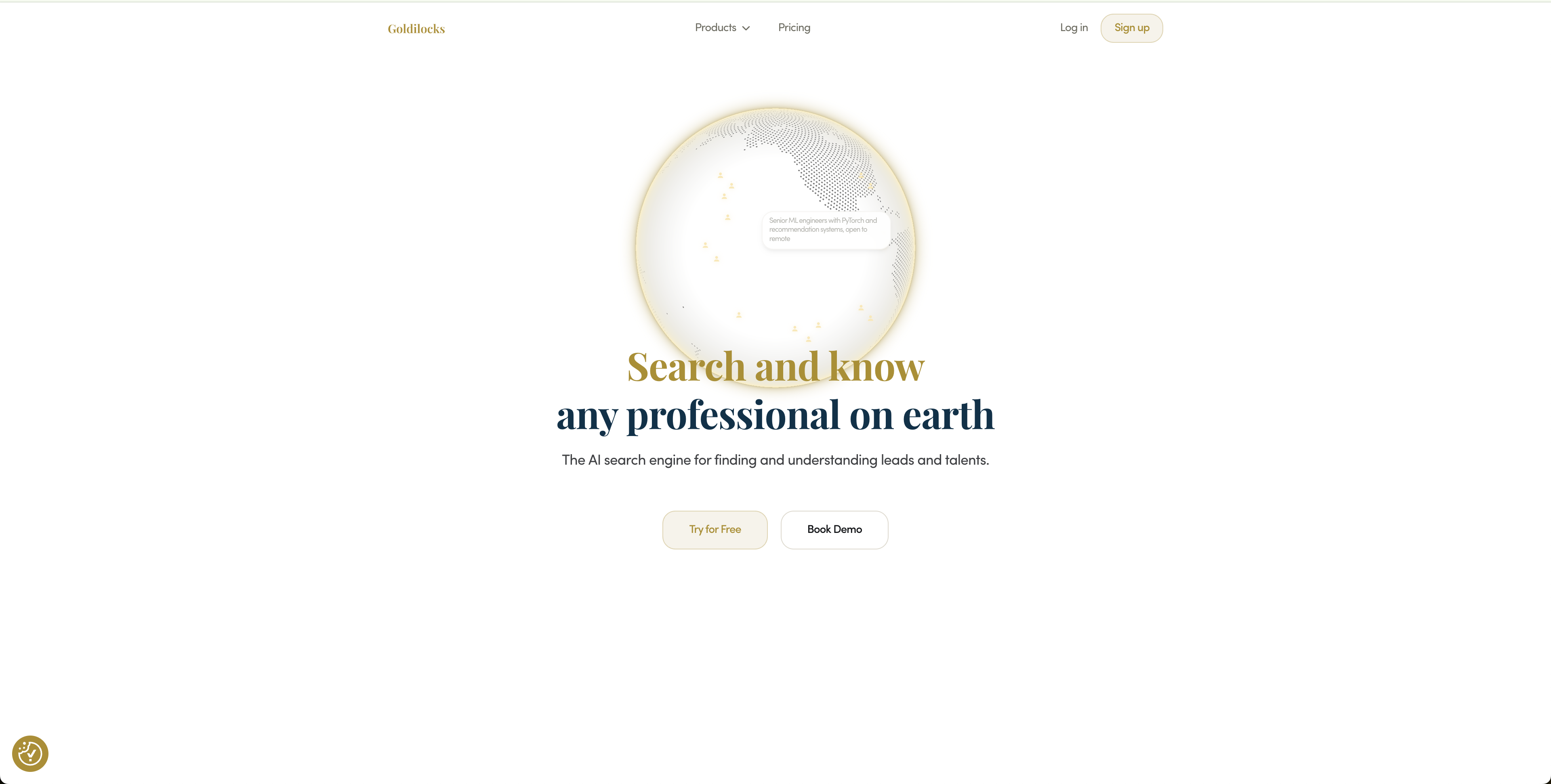 Screenshot 1 of Goldilocks People Search Platform