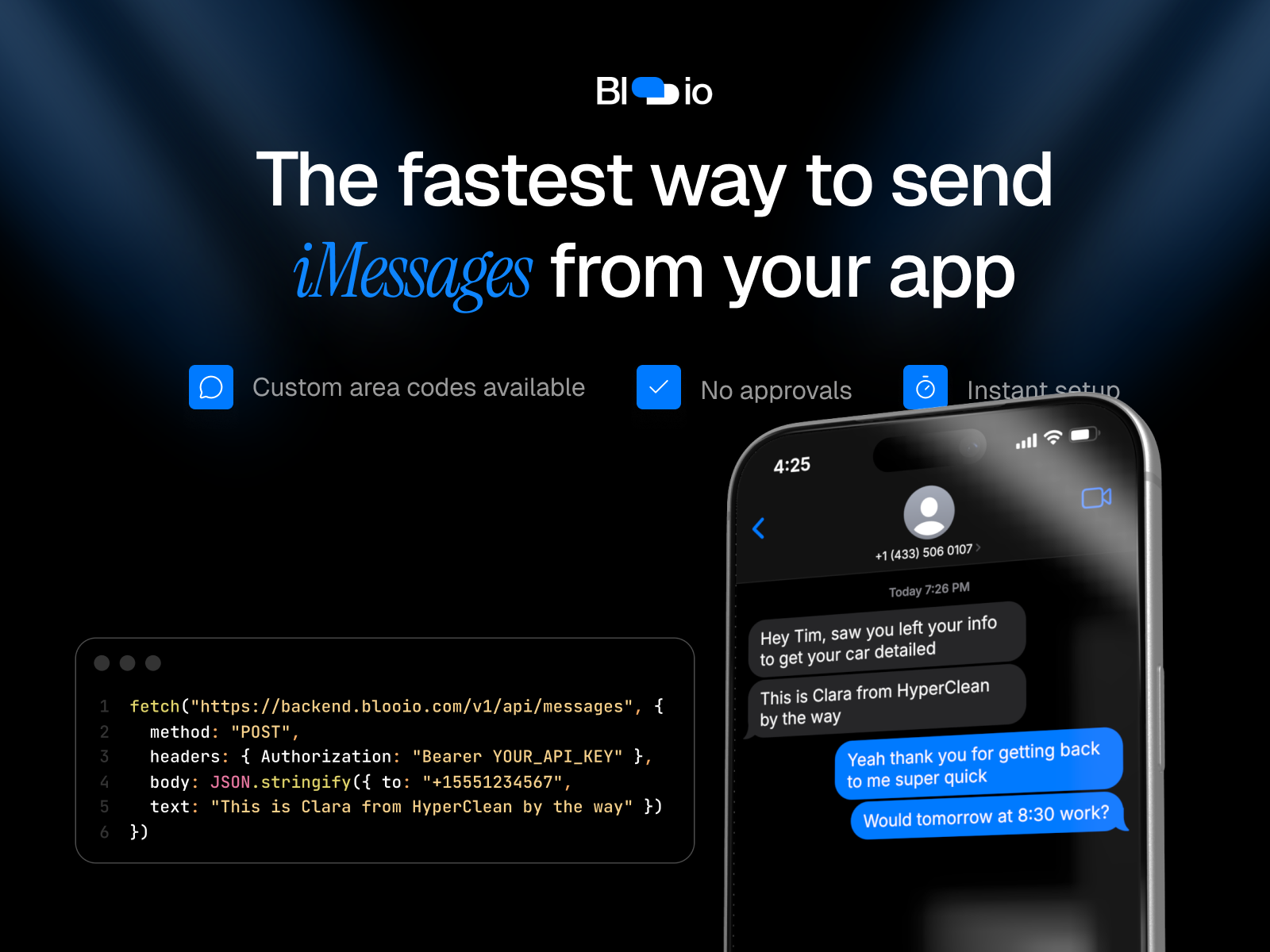 Screenshot 2 of Blooio – blue messages from anywhere