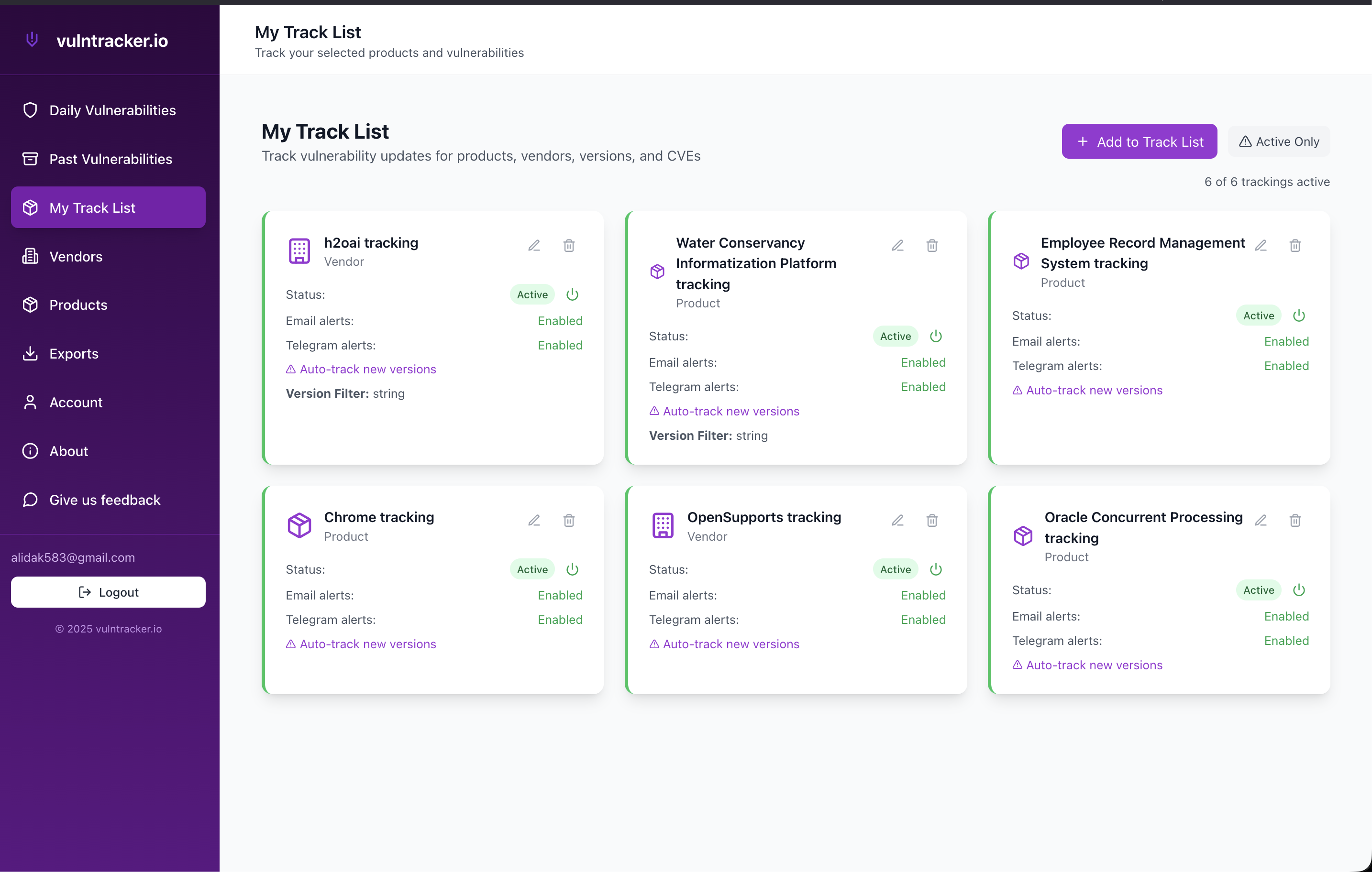 Screenshot 2 of VulnTracker