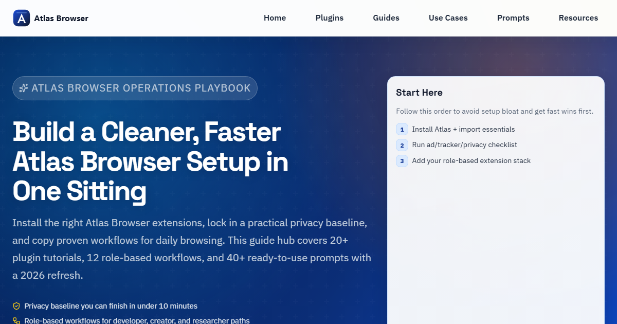 Screenshot 1 of Atlas Browser Guide