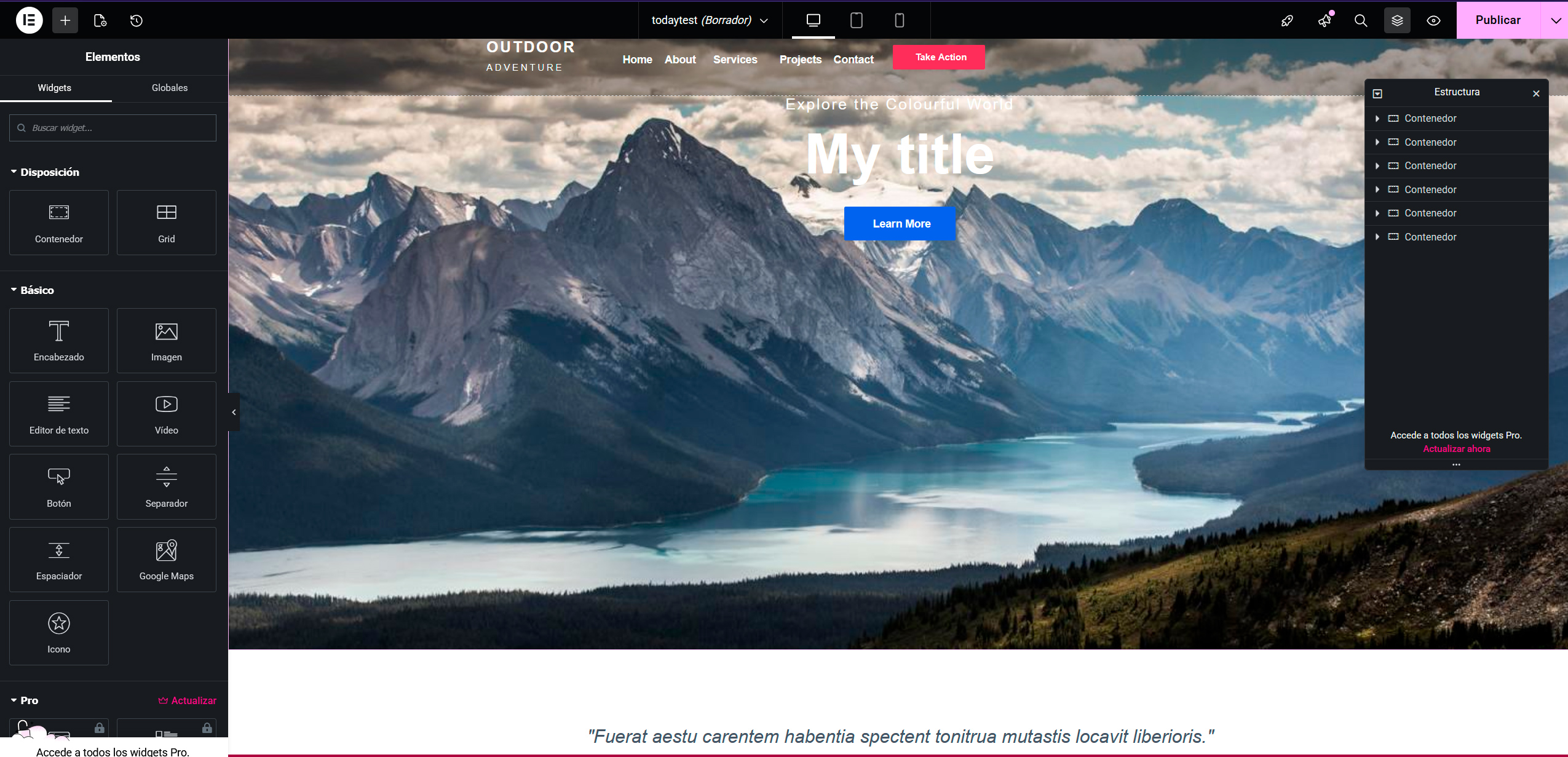 Screenshot 1 of html2elementor