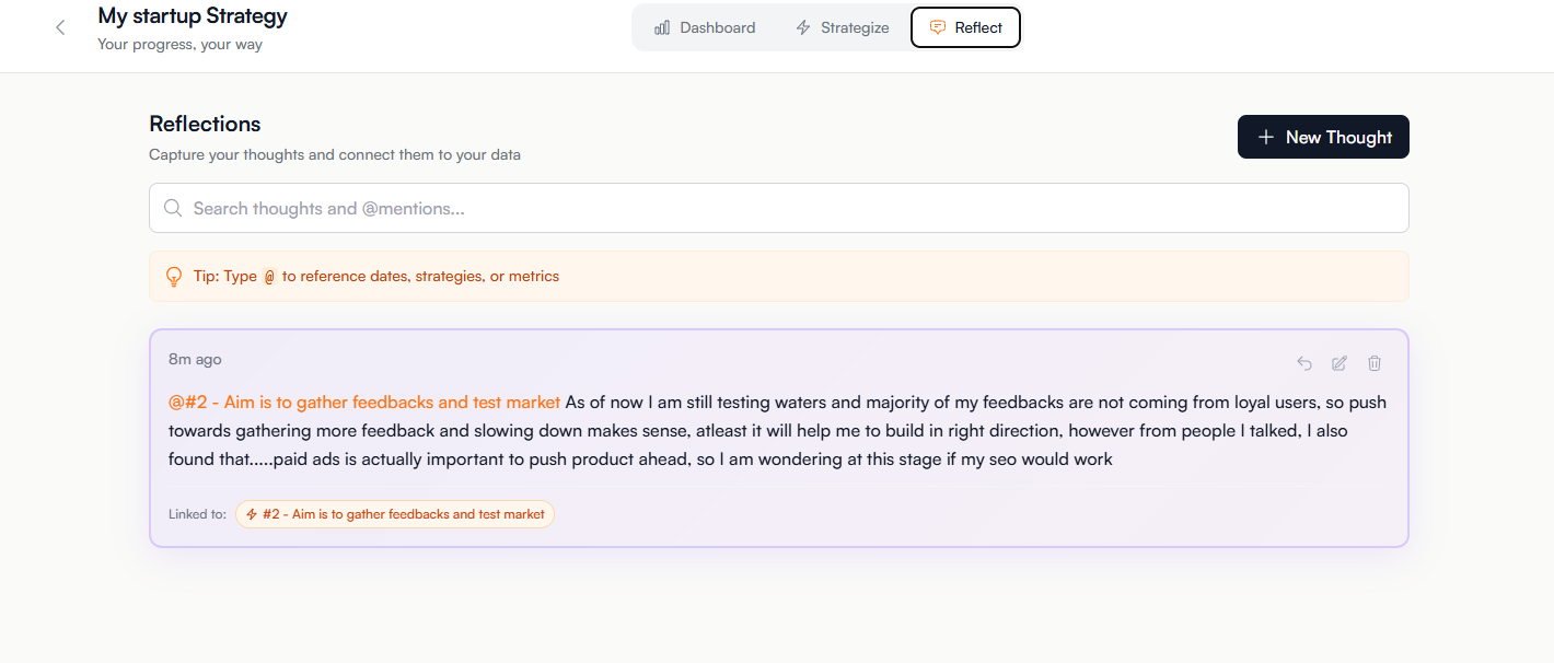 Screenshot 4 of Inflection Log