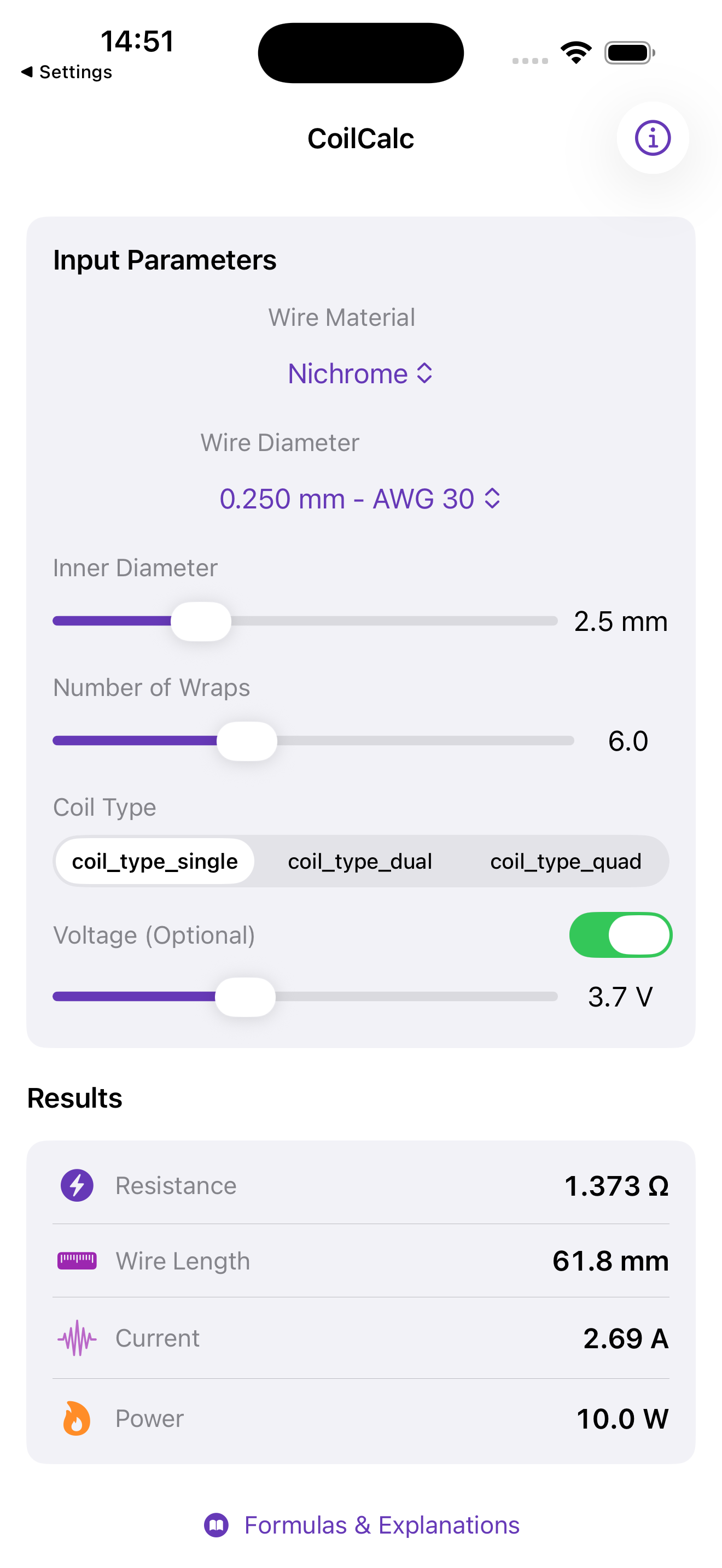 Screenshot 4 of CoilCalc App - App Store