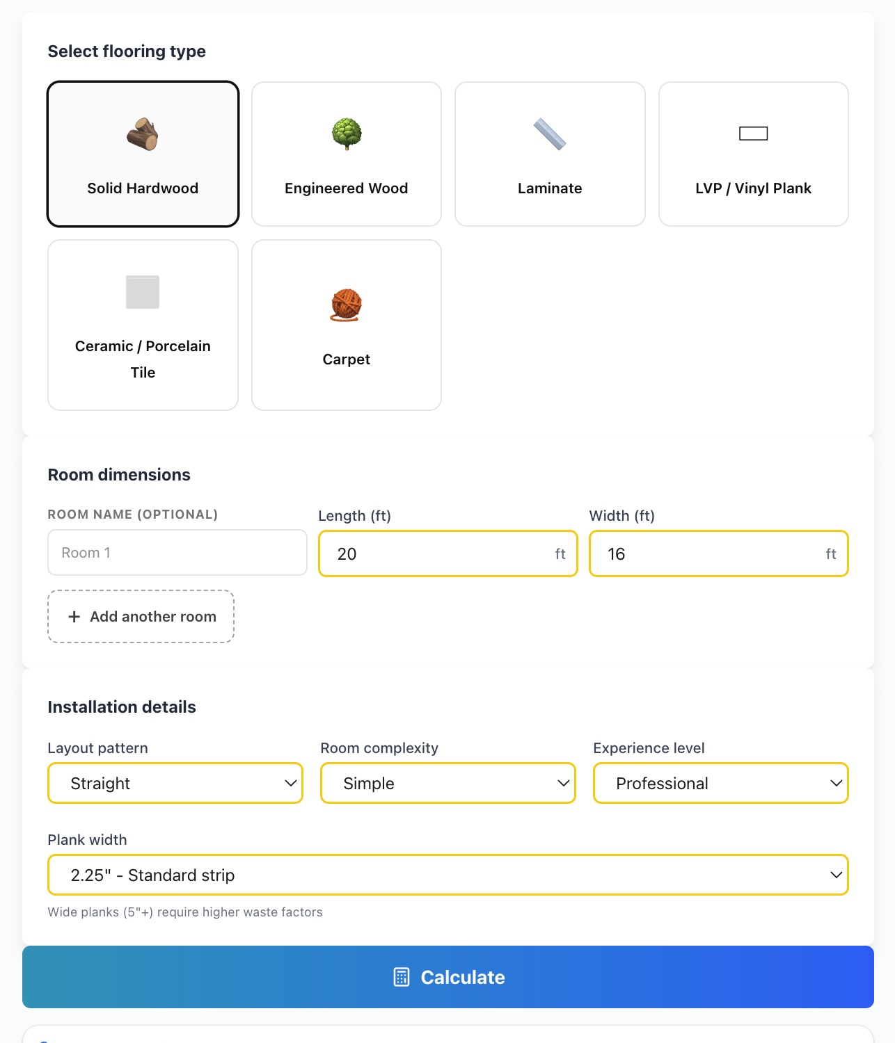 Screenshot 1 of Remodel Calculators