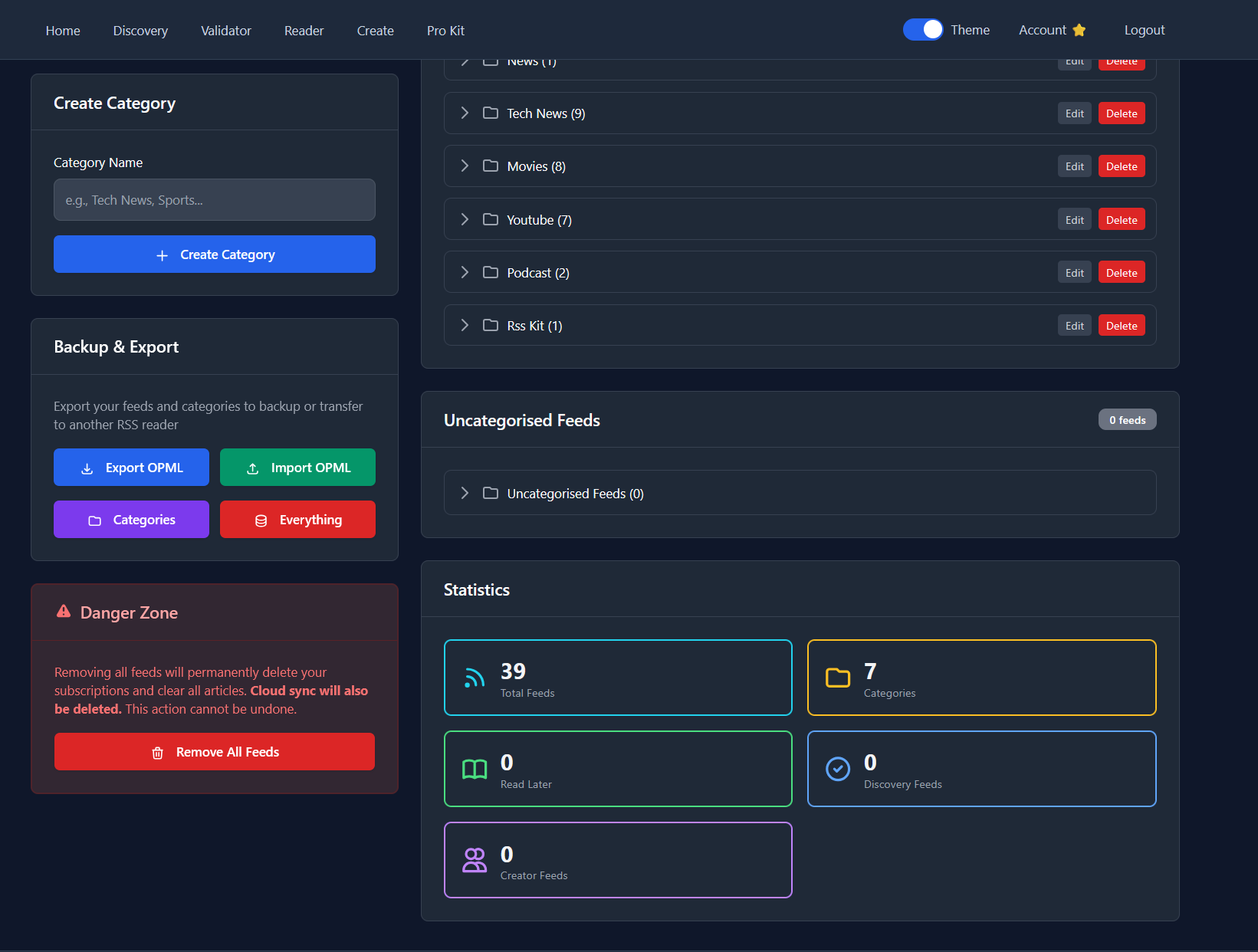 Screenshot 4 of RSS Kit