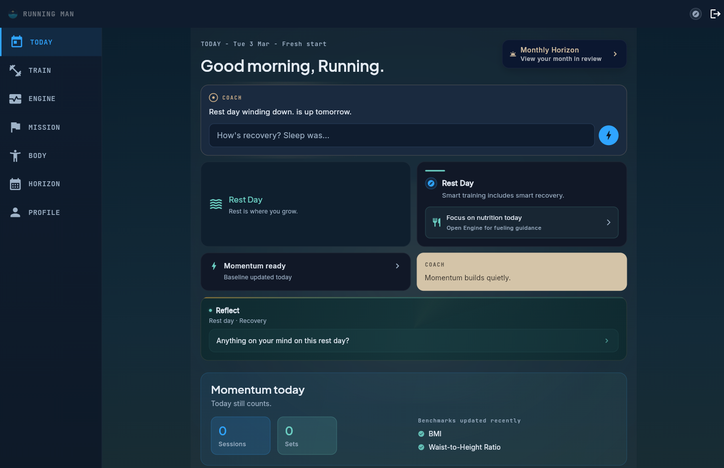 Screenshot 1 of Pelaris AI Fitness Coaching