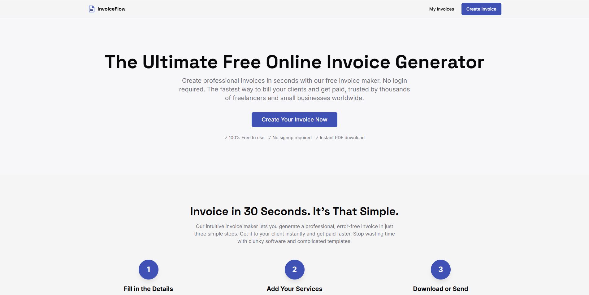 Screenshot 1 of Free Invoice Generator
