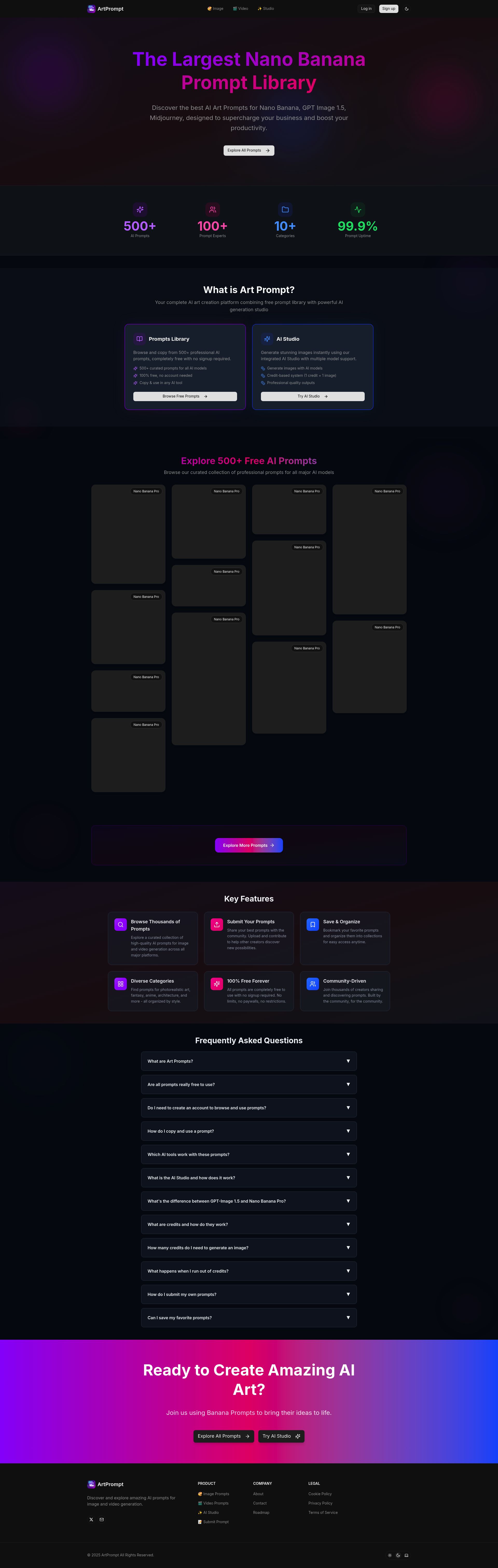 Screenshot 1 of Art Prompt: Nano Banana Library