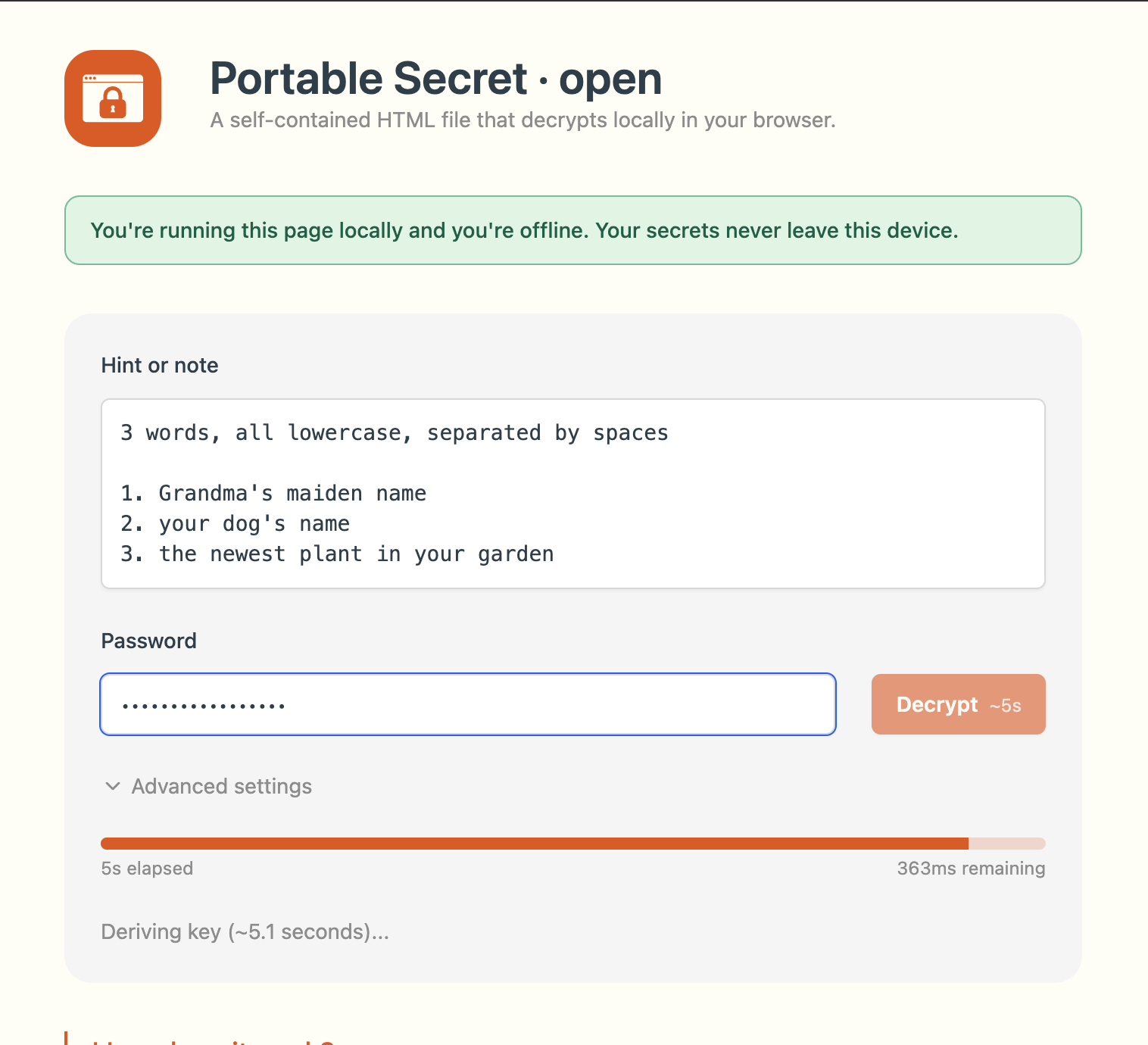 Screenshot 3 of Portable Secret