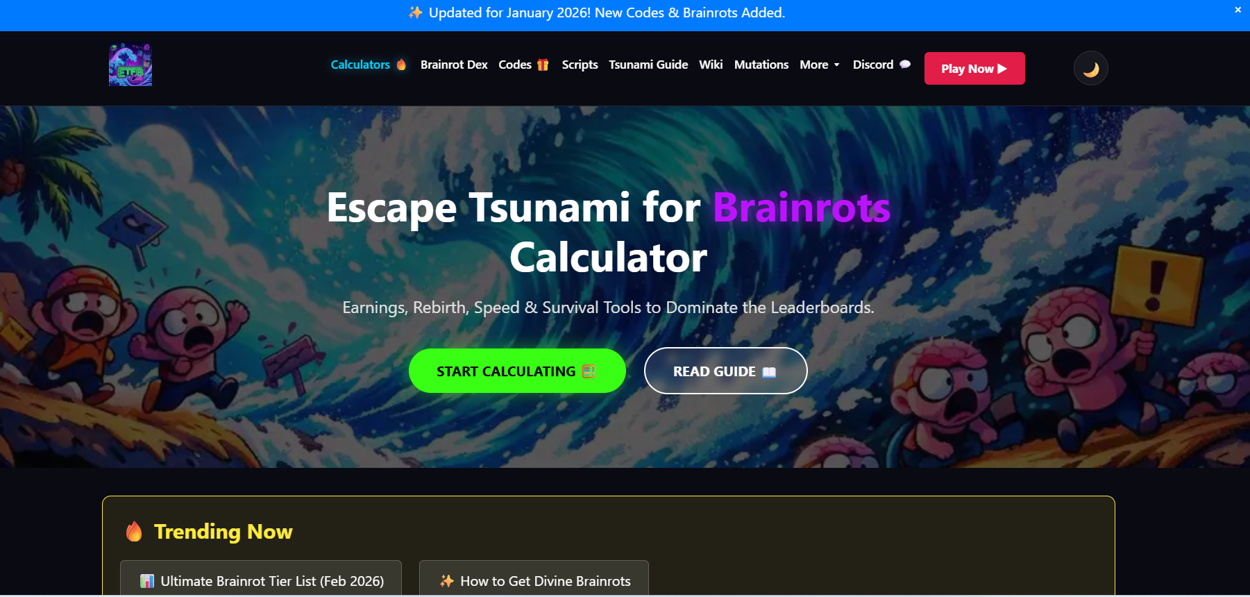 Screenshot 1 of Escape Tsunami for Brainrots Calculator