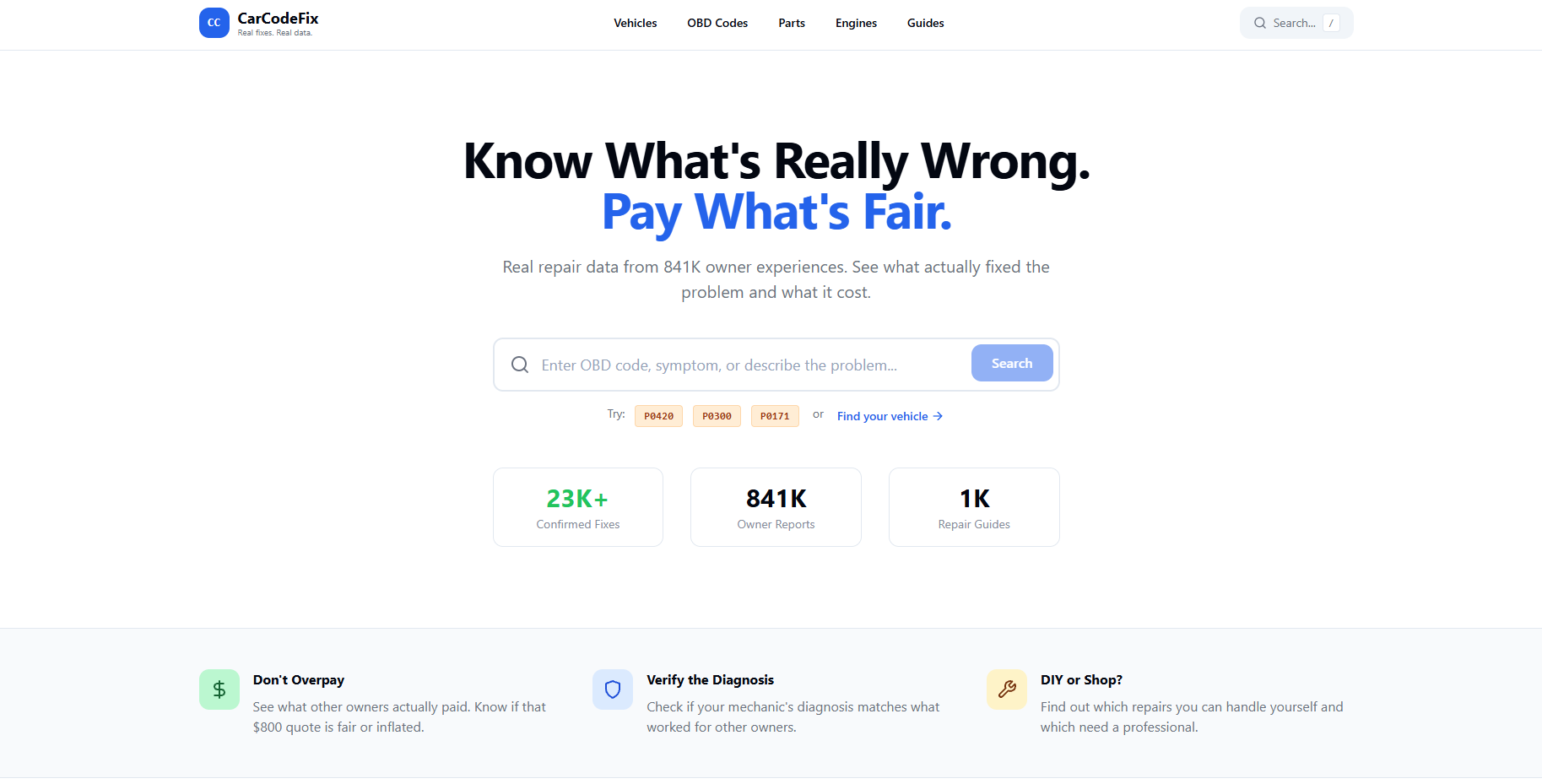 Screenshot 1 of CarCodeFix