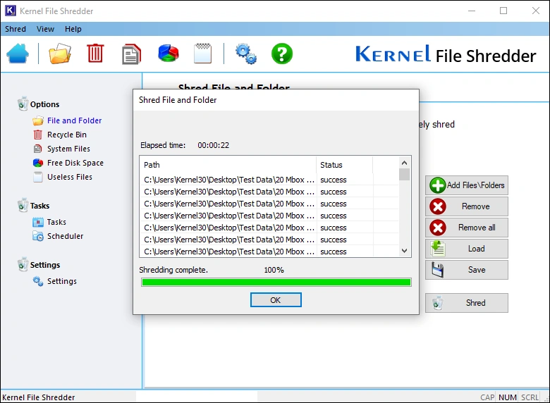 Screenshot 7 of Kernel File Shredder