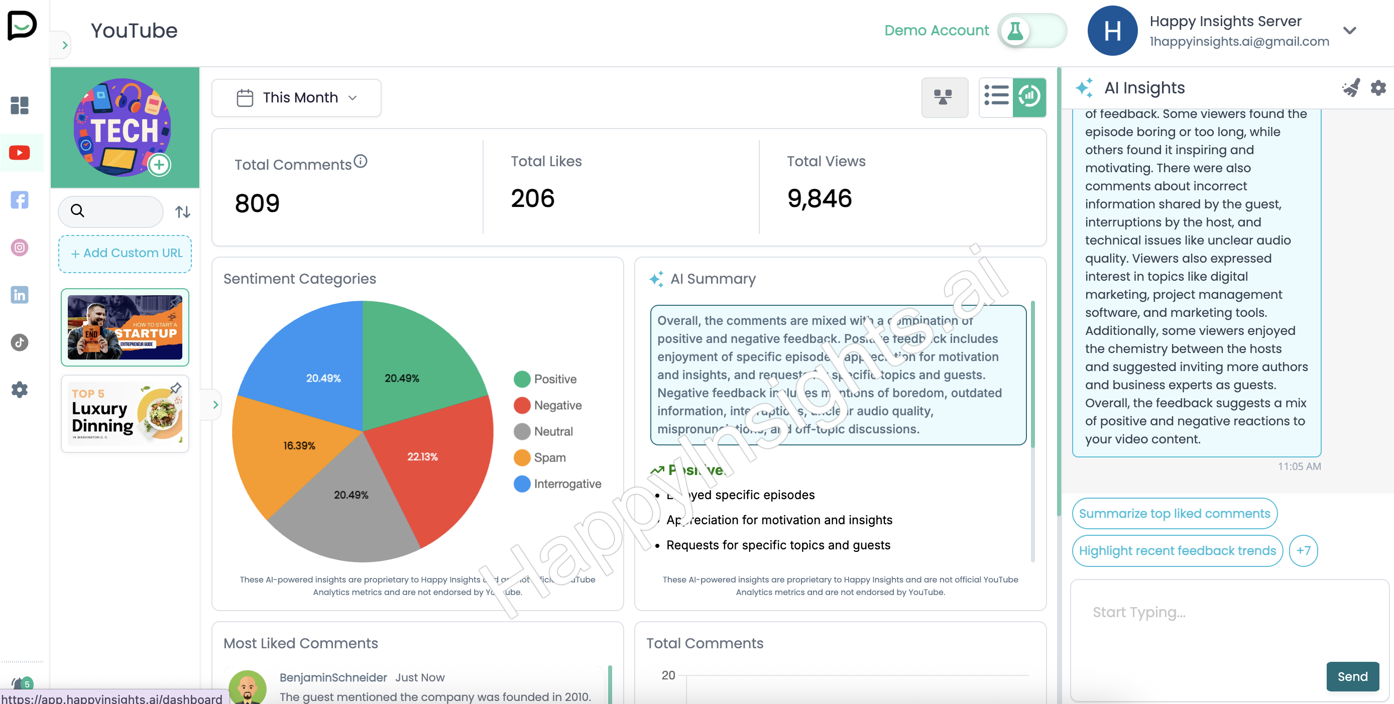 Screenshot 1 of HappyInsights.ai