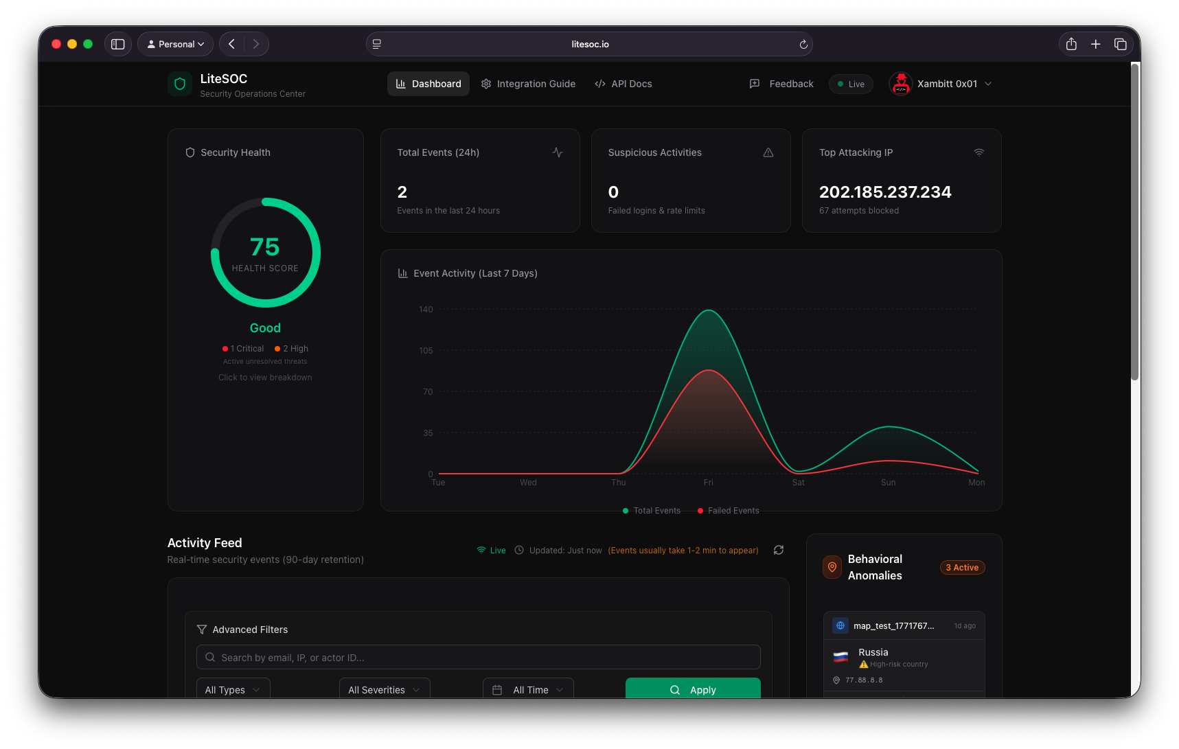 Screenshot 2 of LiteSOC