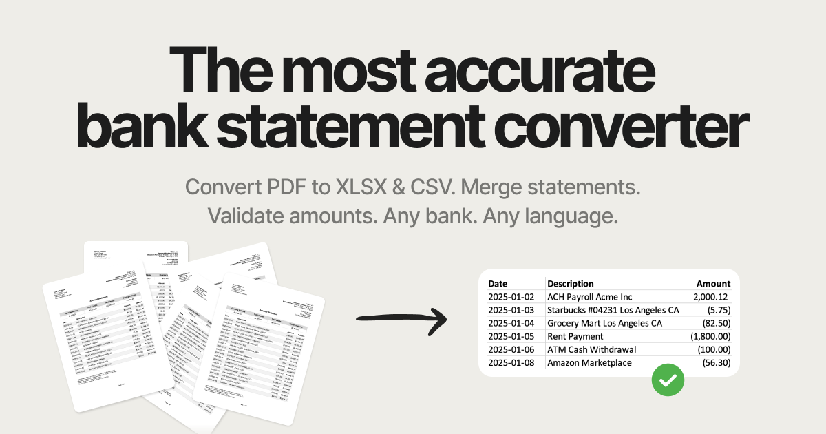 Screenshot 1 of Bank PDF Converter