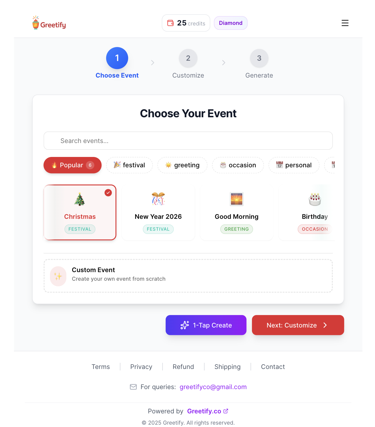 Screenshot 1 of Greetify