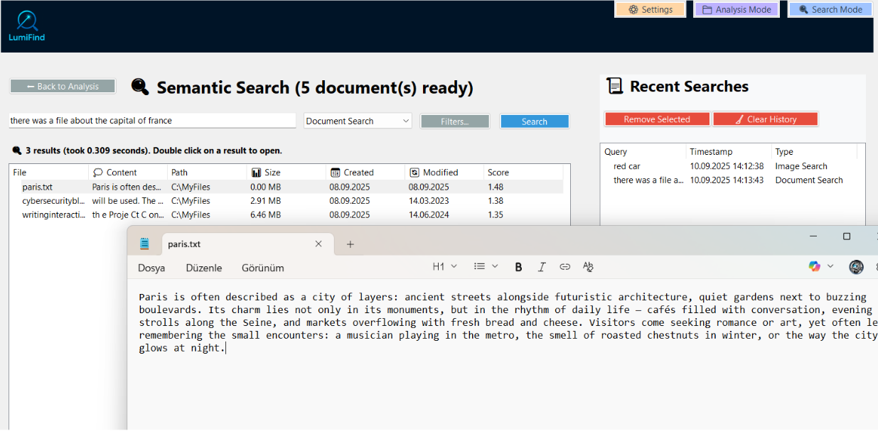 Screenshot 4 of LumiFind - AI-Powered Local File Search
