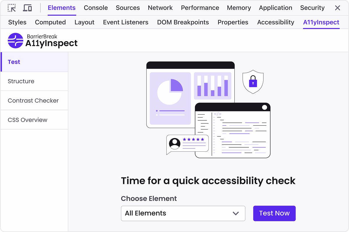Screenshot 5 of A11yInspect Browser Extension