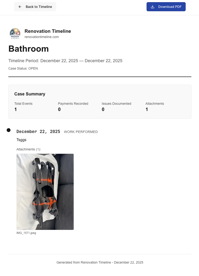 Screenshot 5 of Renovation Timeline