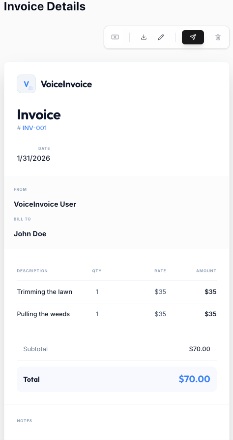 Screenshot 5 of VoiceInvoice