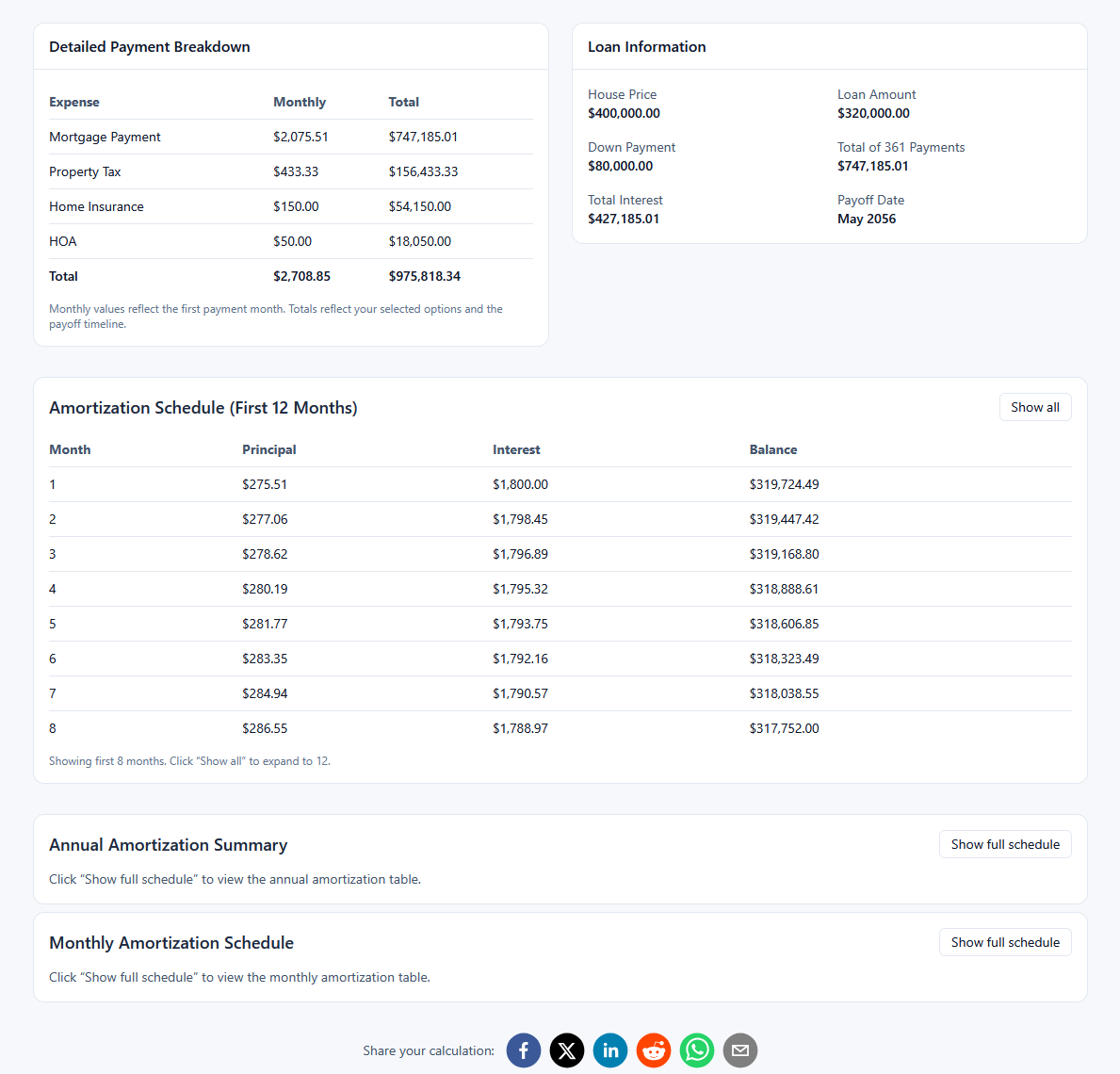 Screenshot 2 of Mortgage Payment Calculator