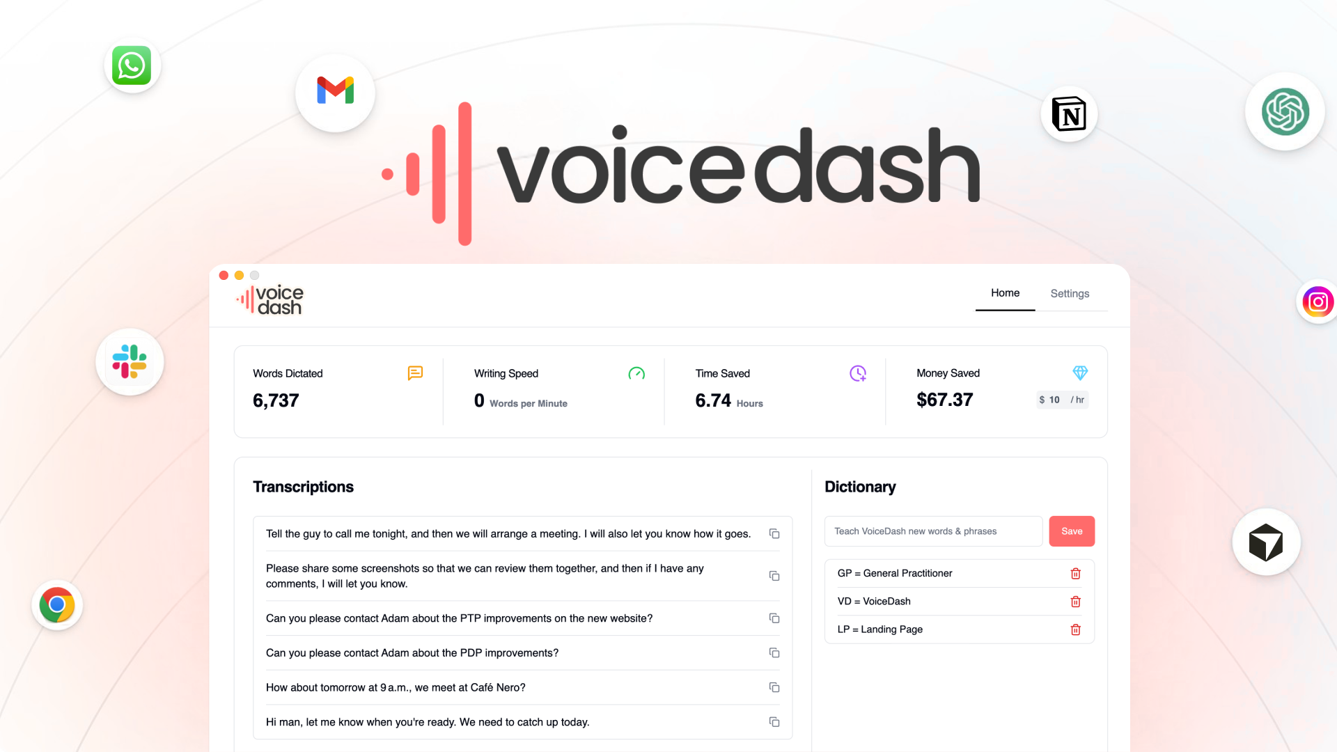 Screenshot 1 of VoiceDash