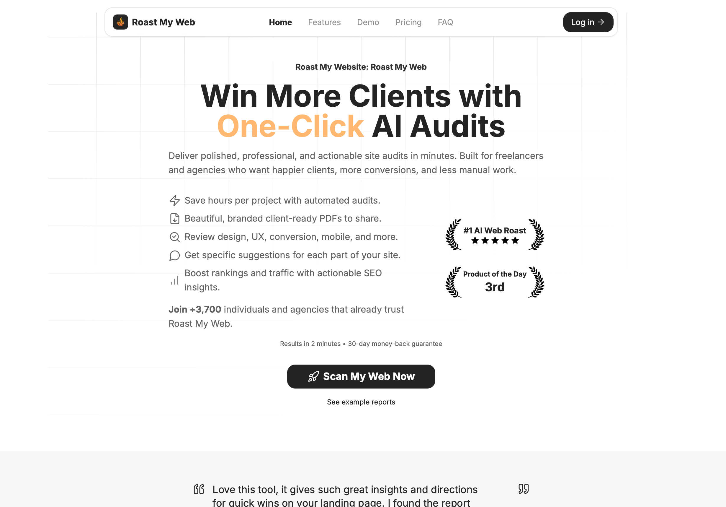 Screenshot 1 of Roast My Web