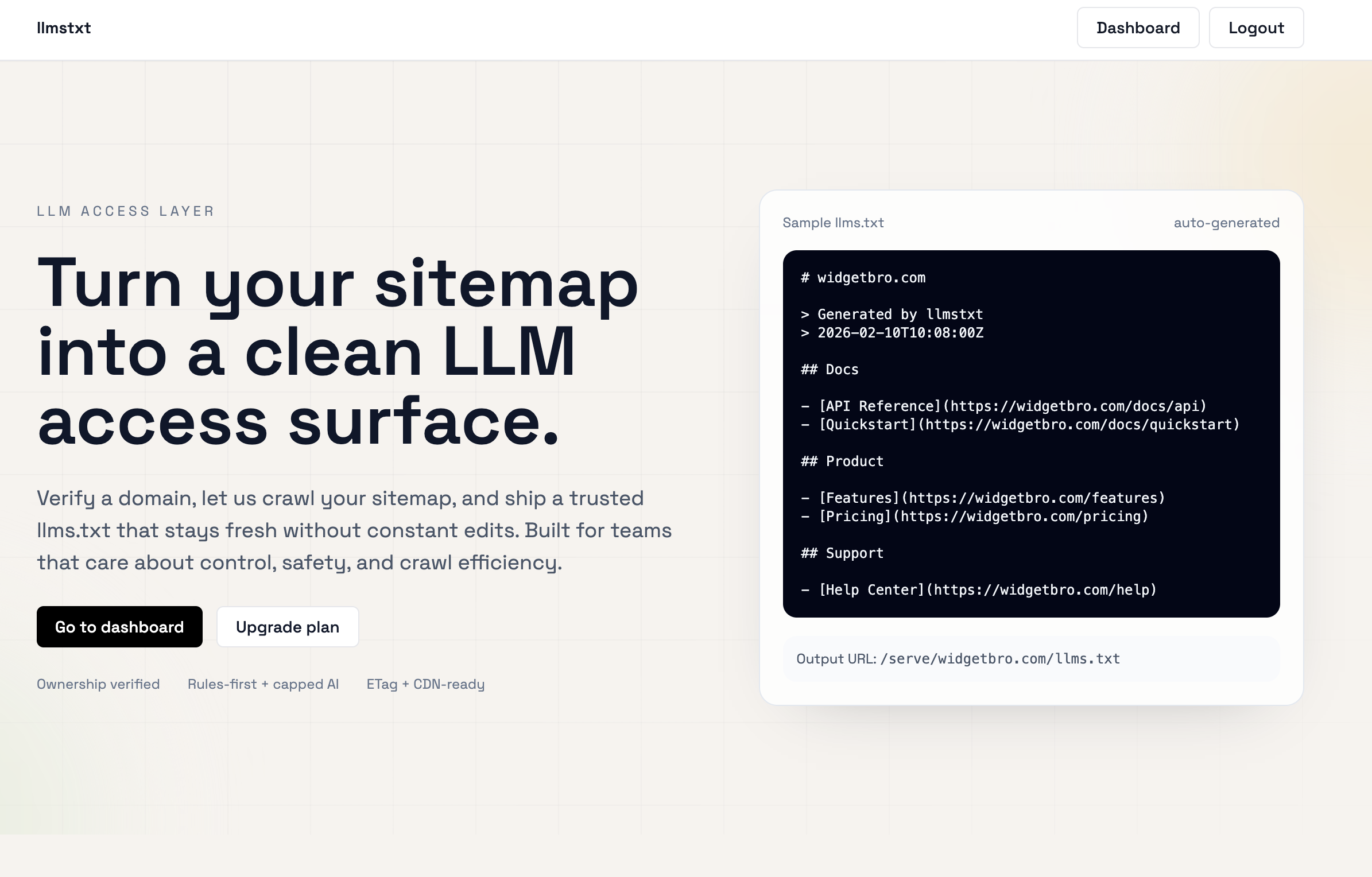 Screenshot 1 of llmstxt.click