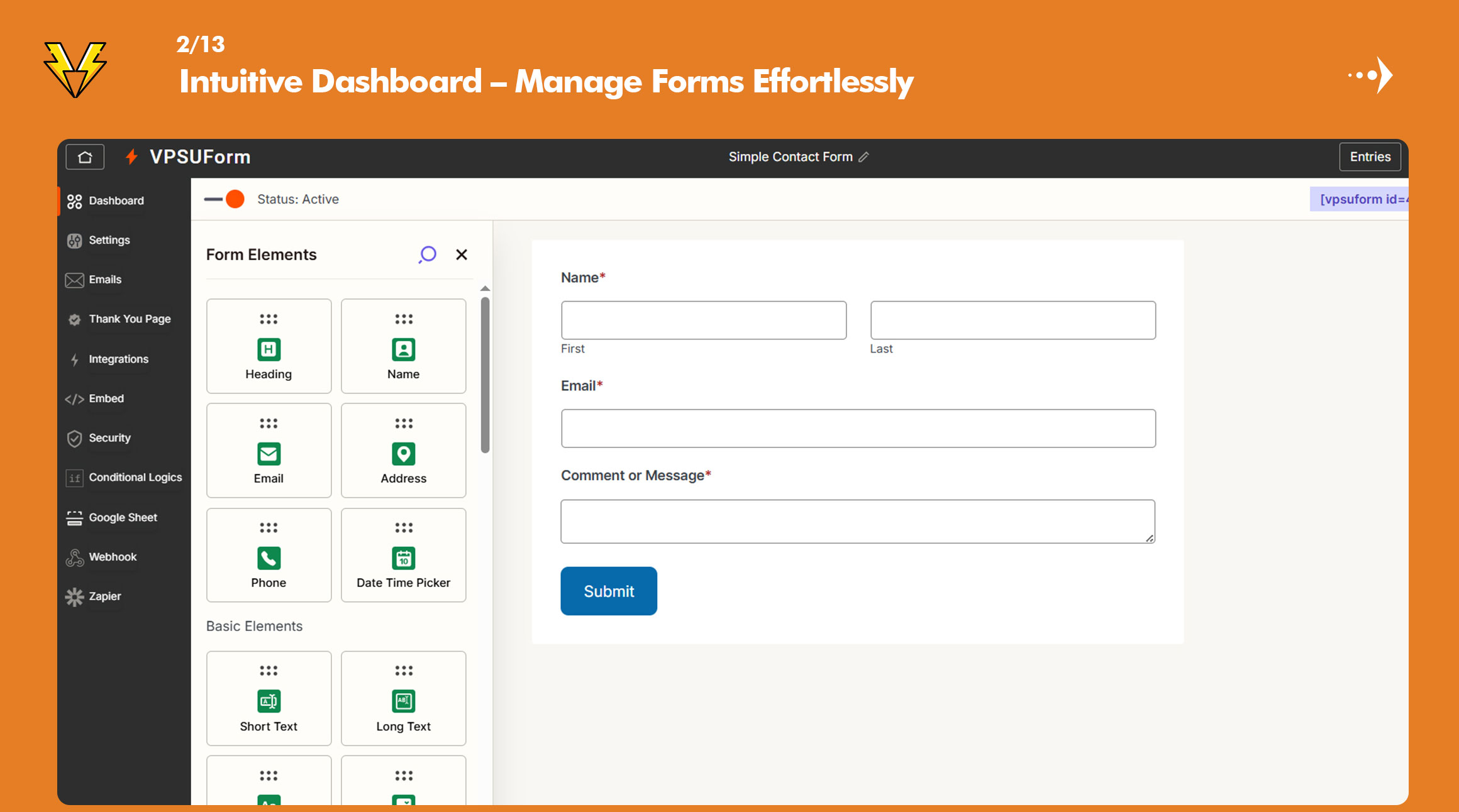 Screenshot 2 of VPSUForm