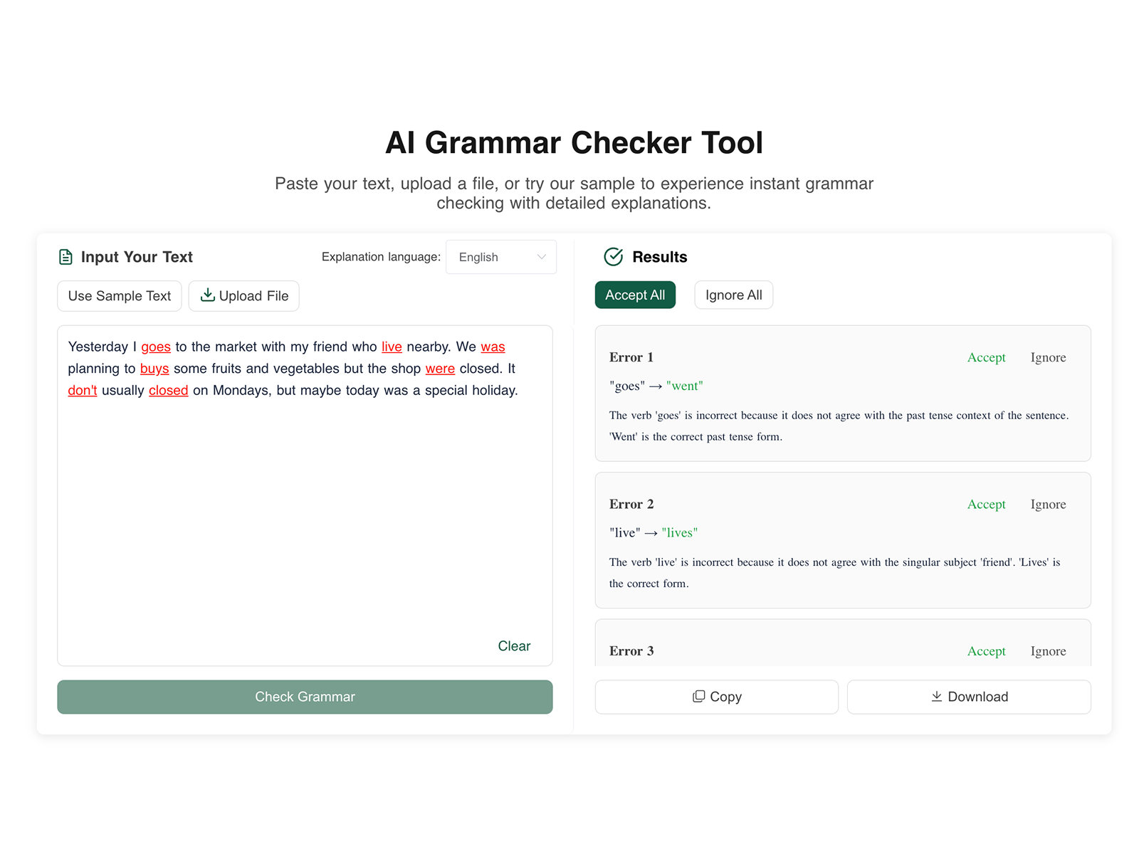 Screenshot 2 of GrammarChecker