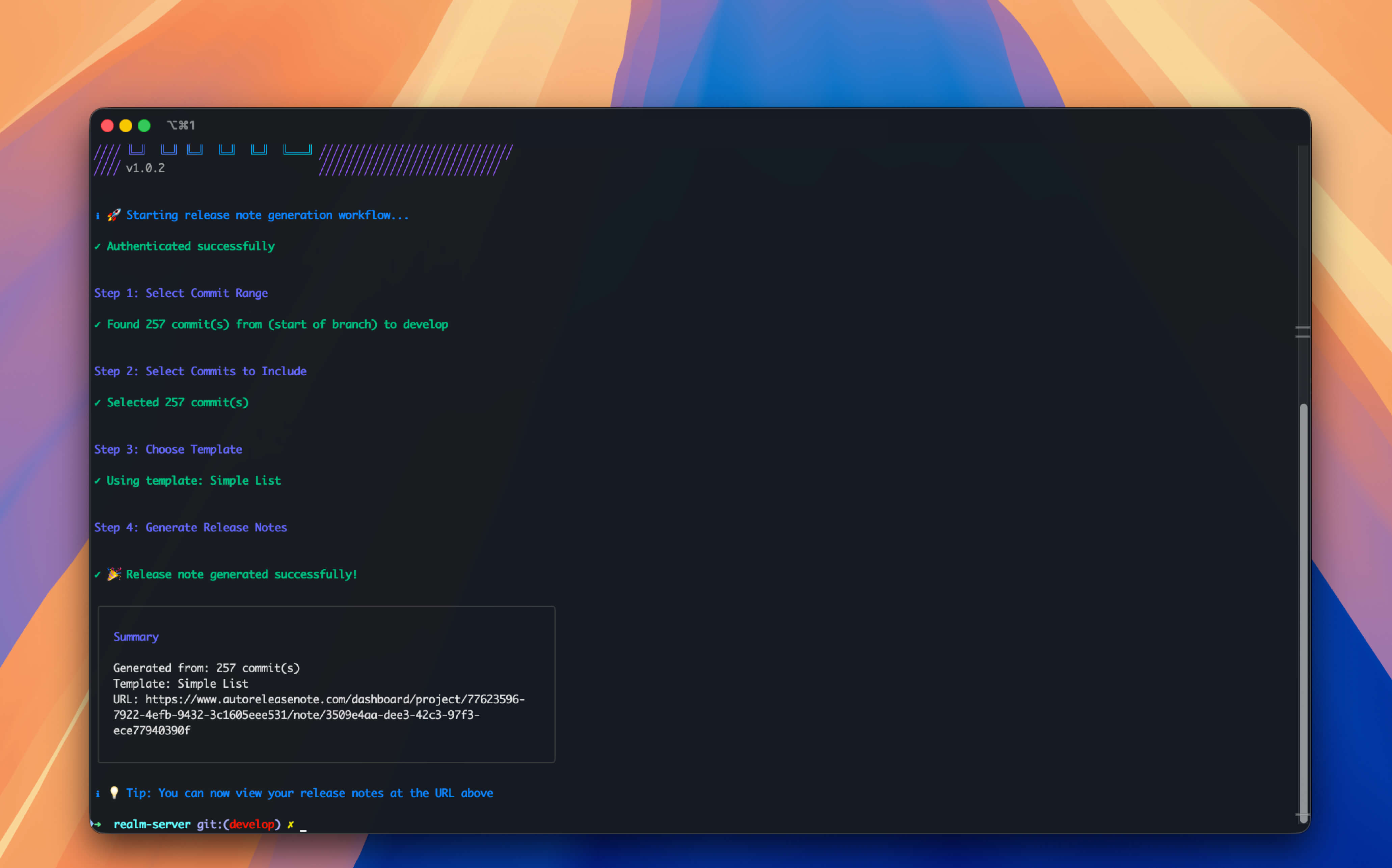 Screenshot 4 of Auto Release Notes