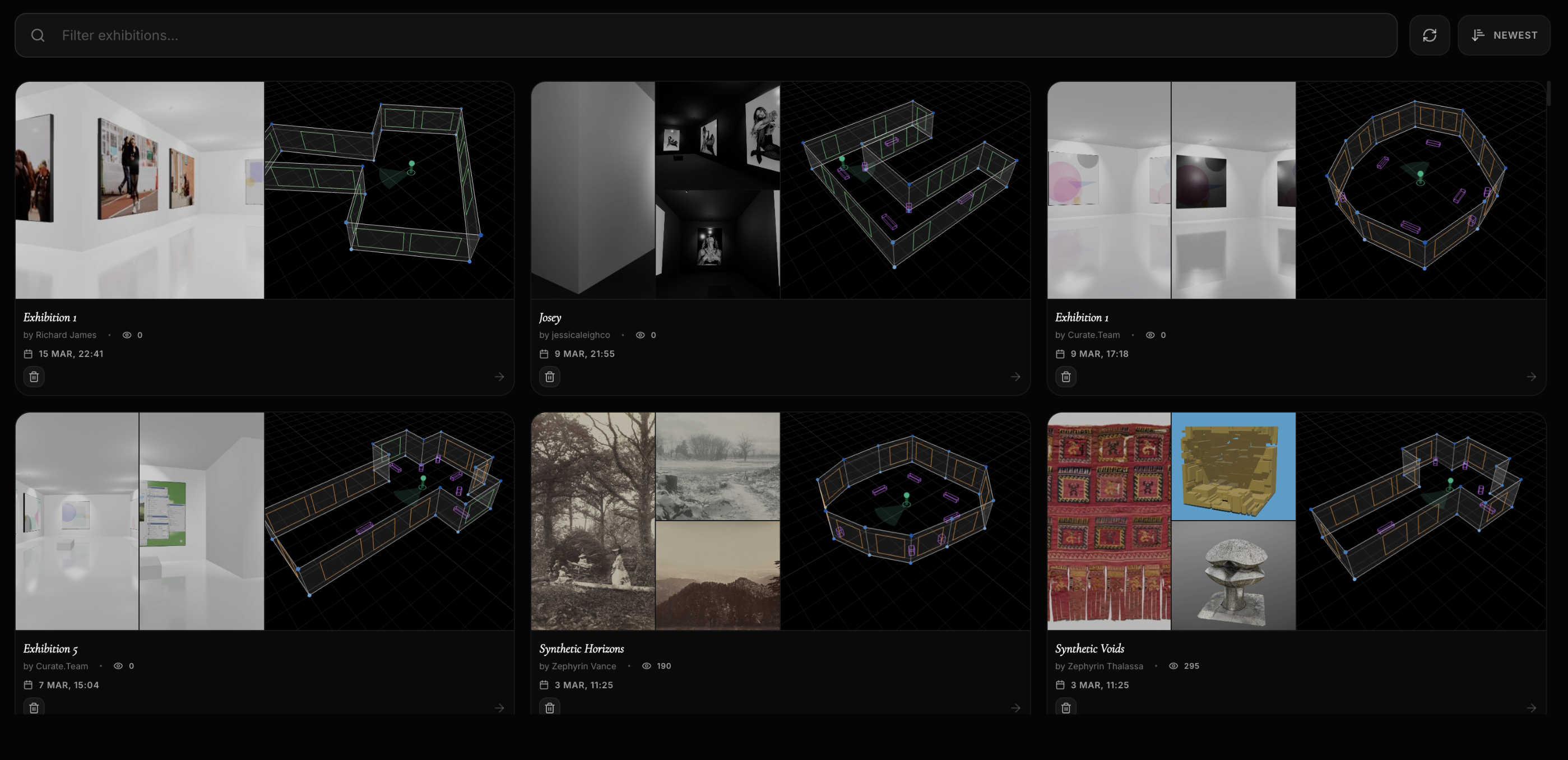 Screenshot 1 of CURATE.TOURS
