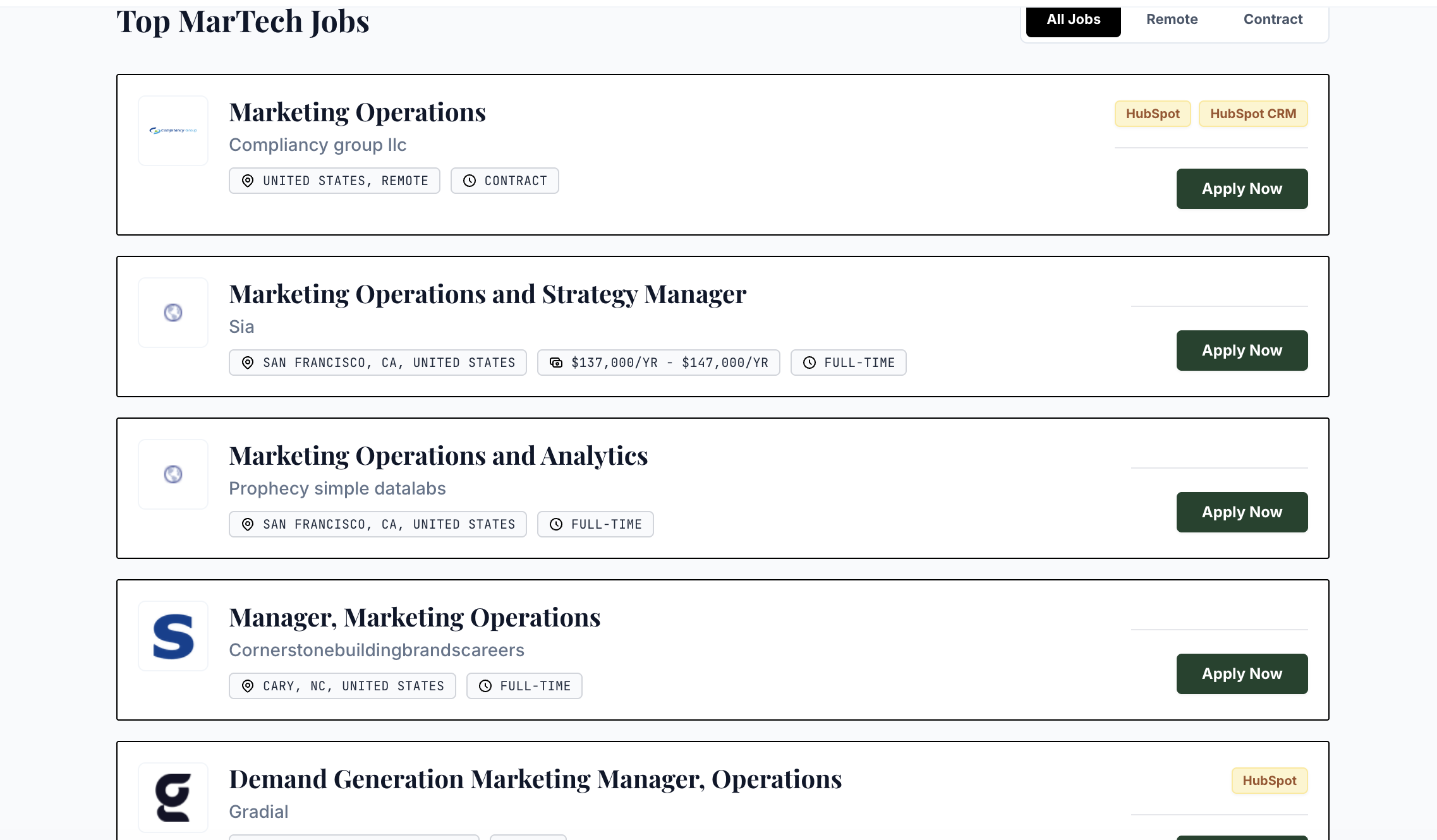 Screenshot 2 of Martechjobs.io