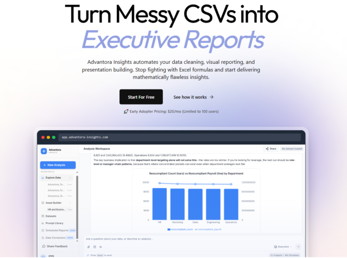 Screenshot 1 of Advantora Insights