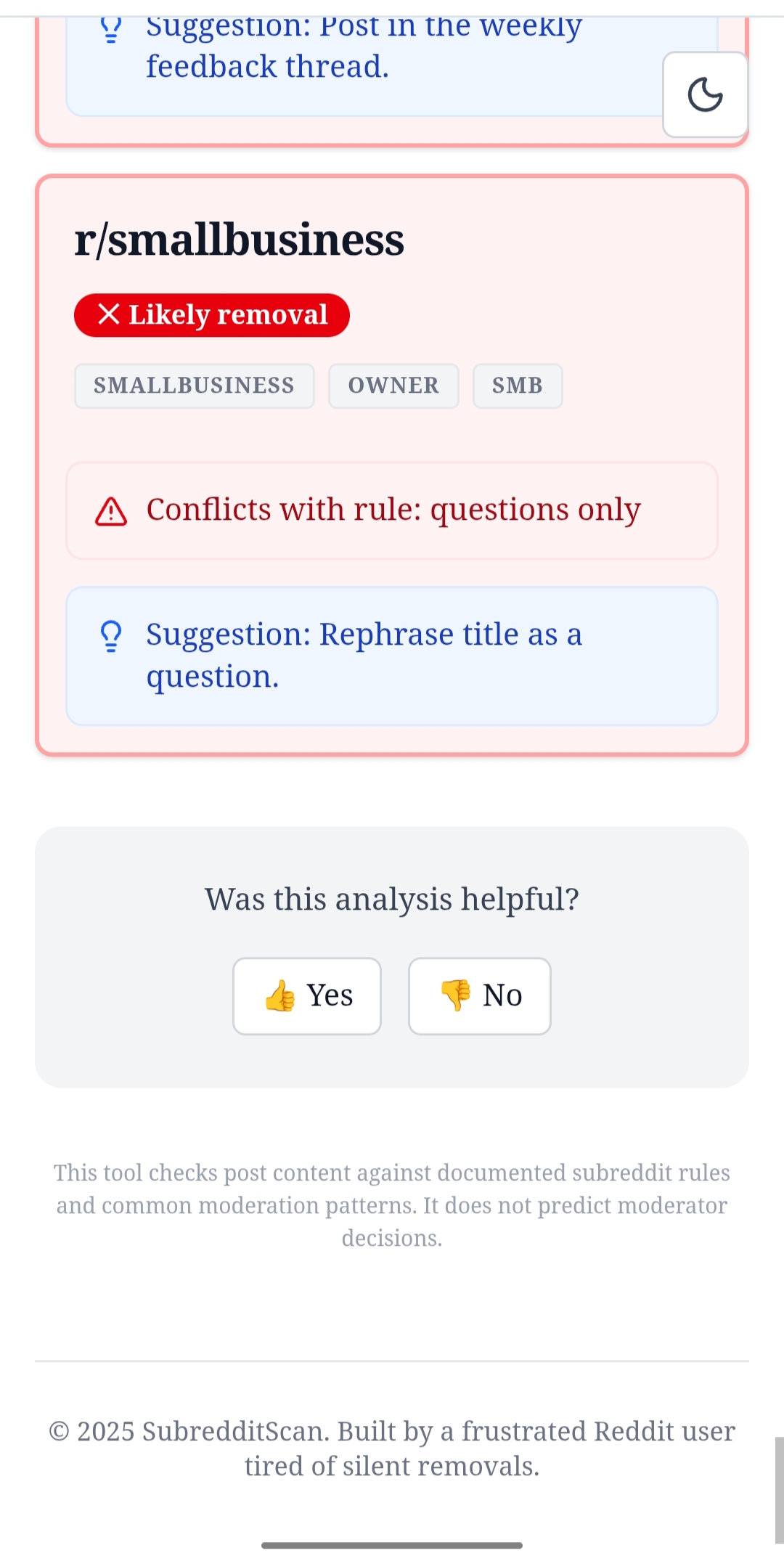 Screenshot 3 of SubredditScan