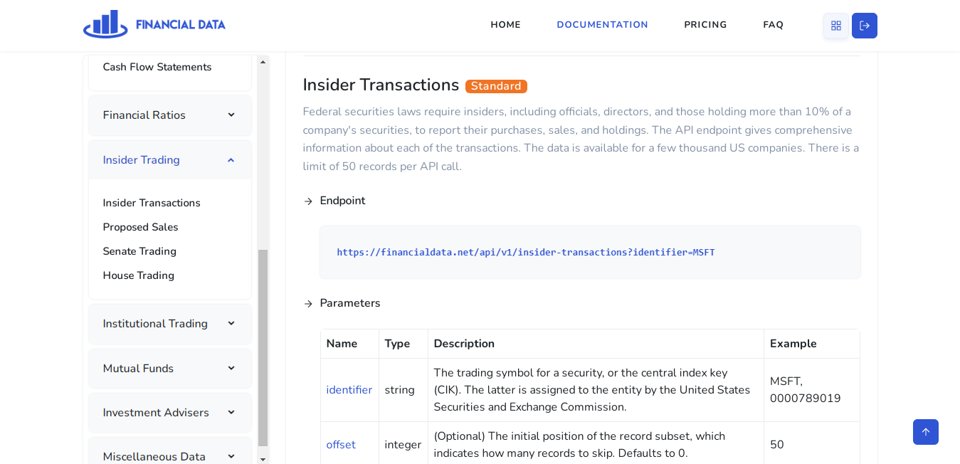 Screenshot 1 of FinancialData.Net