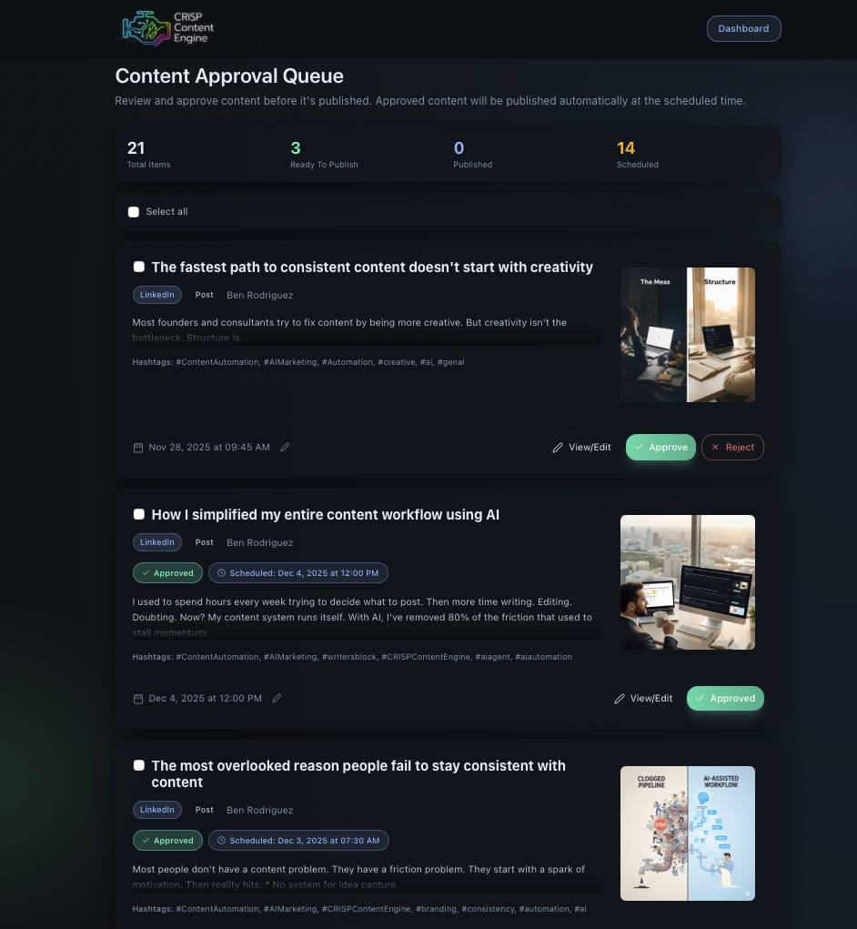 Screenshot 7 of CRISP Content Engine