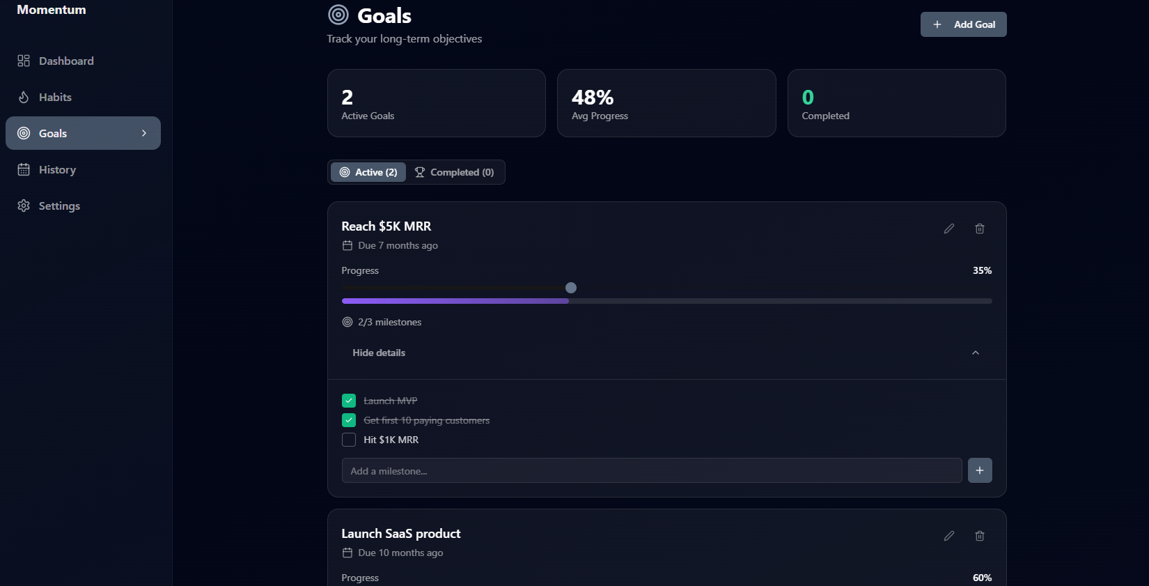 Screenshot 2 of Momentum Builder