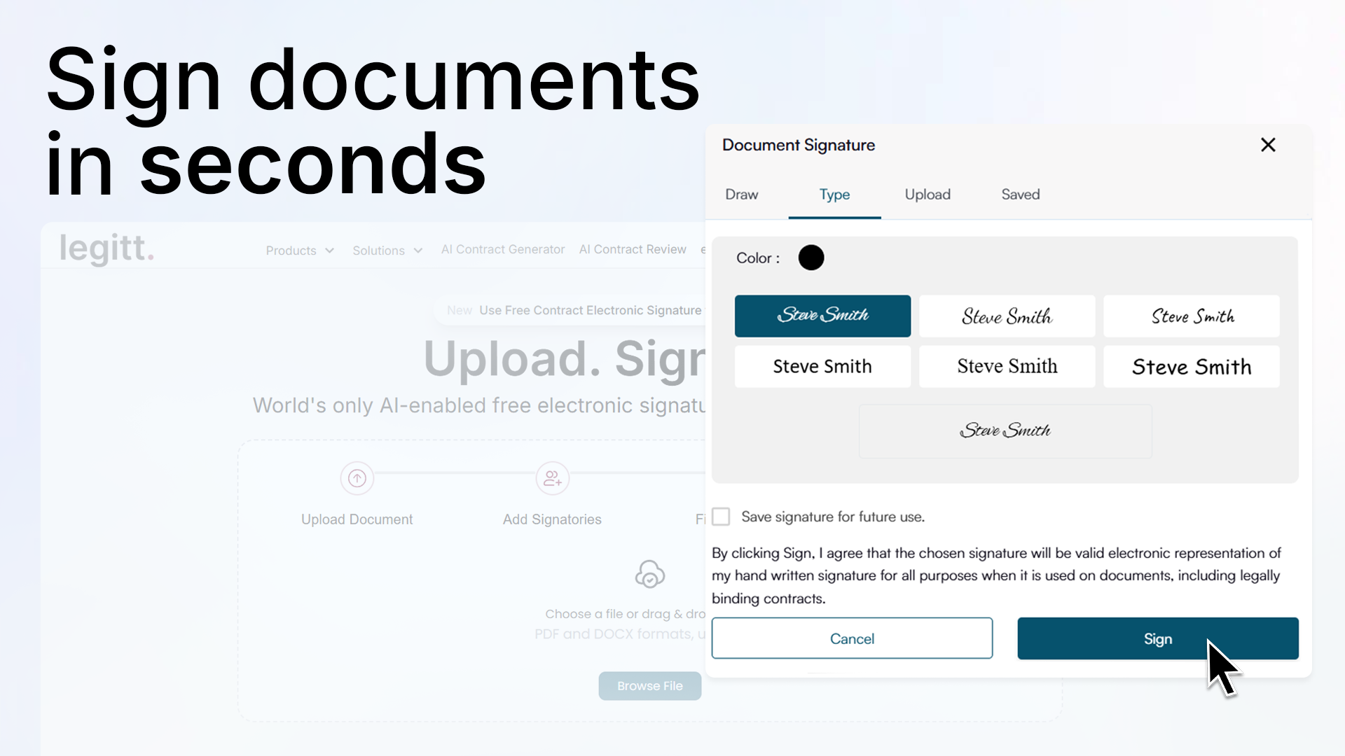 Screenshot 4 of Legitt AI Electronic Signature
