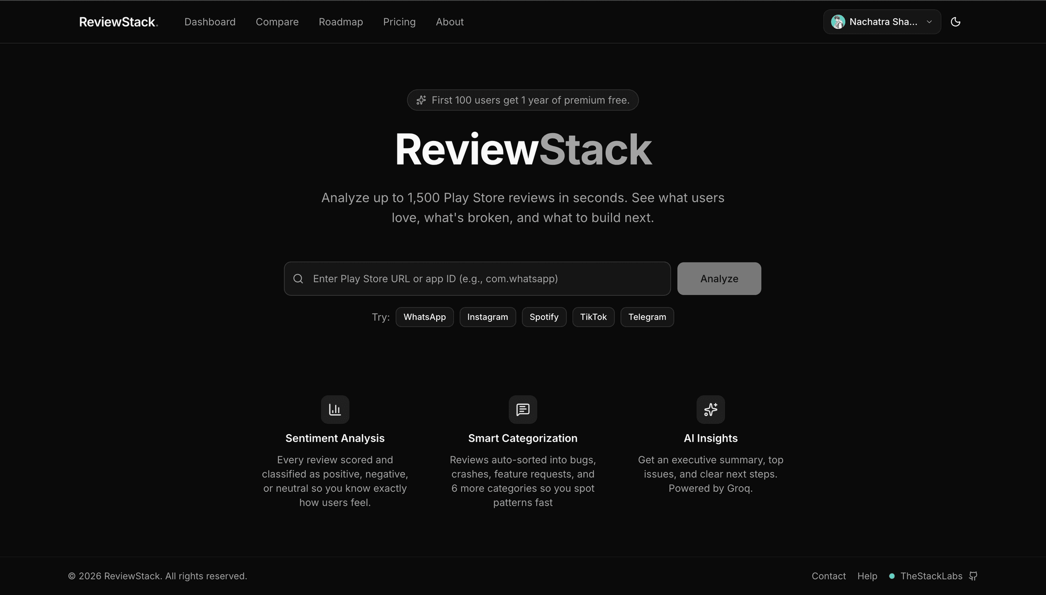 Screenshot 1 of Review Stack