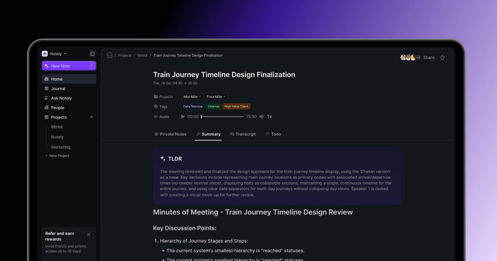 Screenshot 2 of Notely