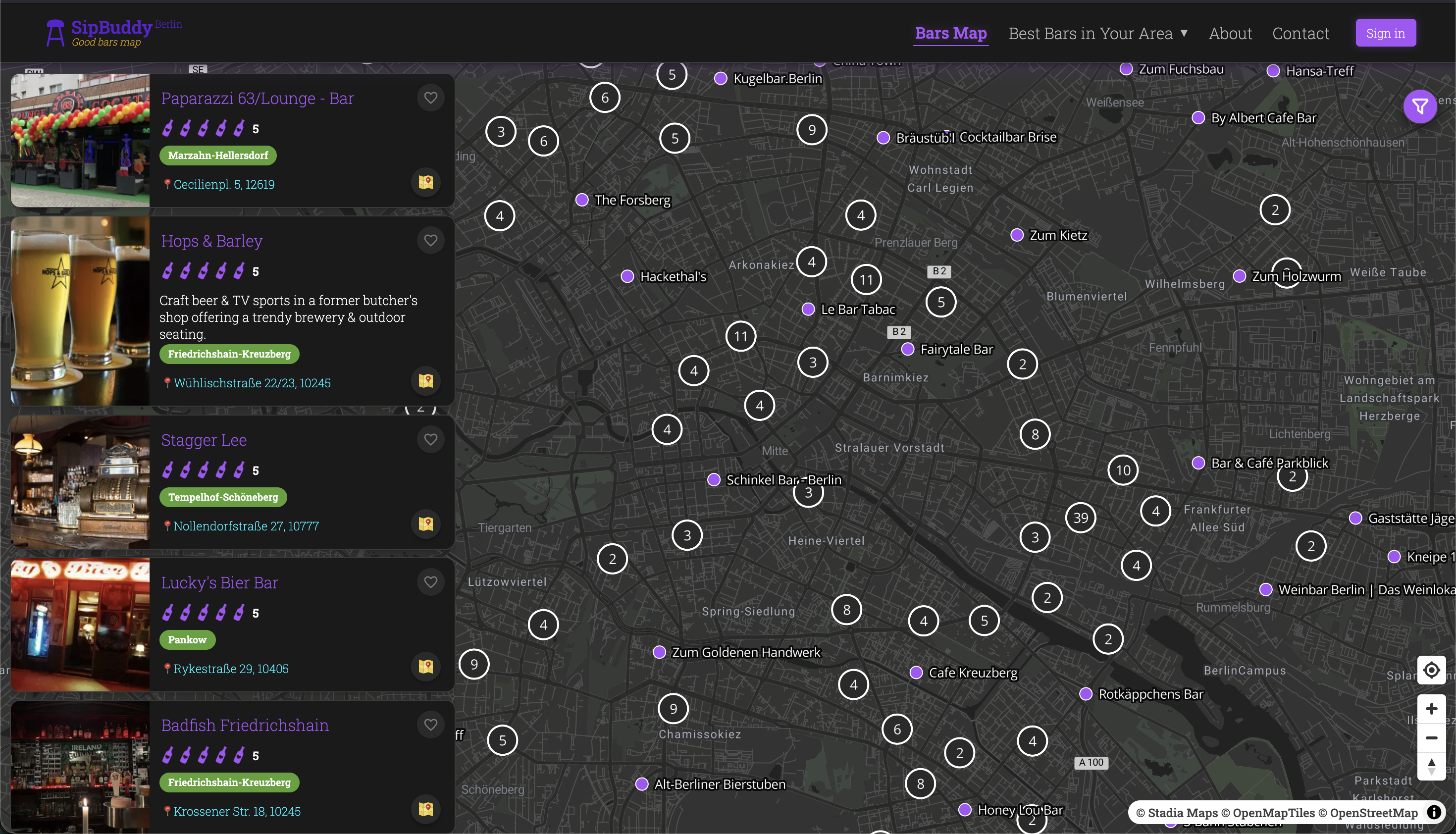 Screenshot 1 of Sipbuddy - Berlin Bars Map