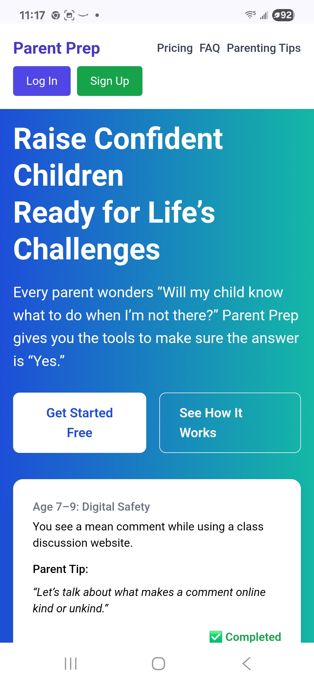 Screenshot 1 of Parent Prep