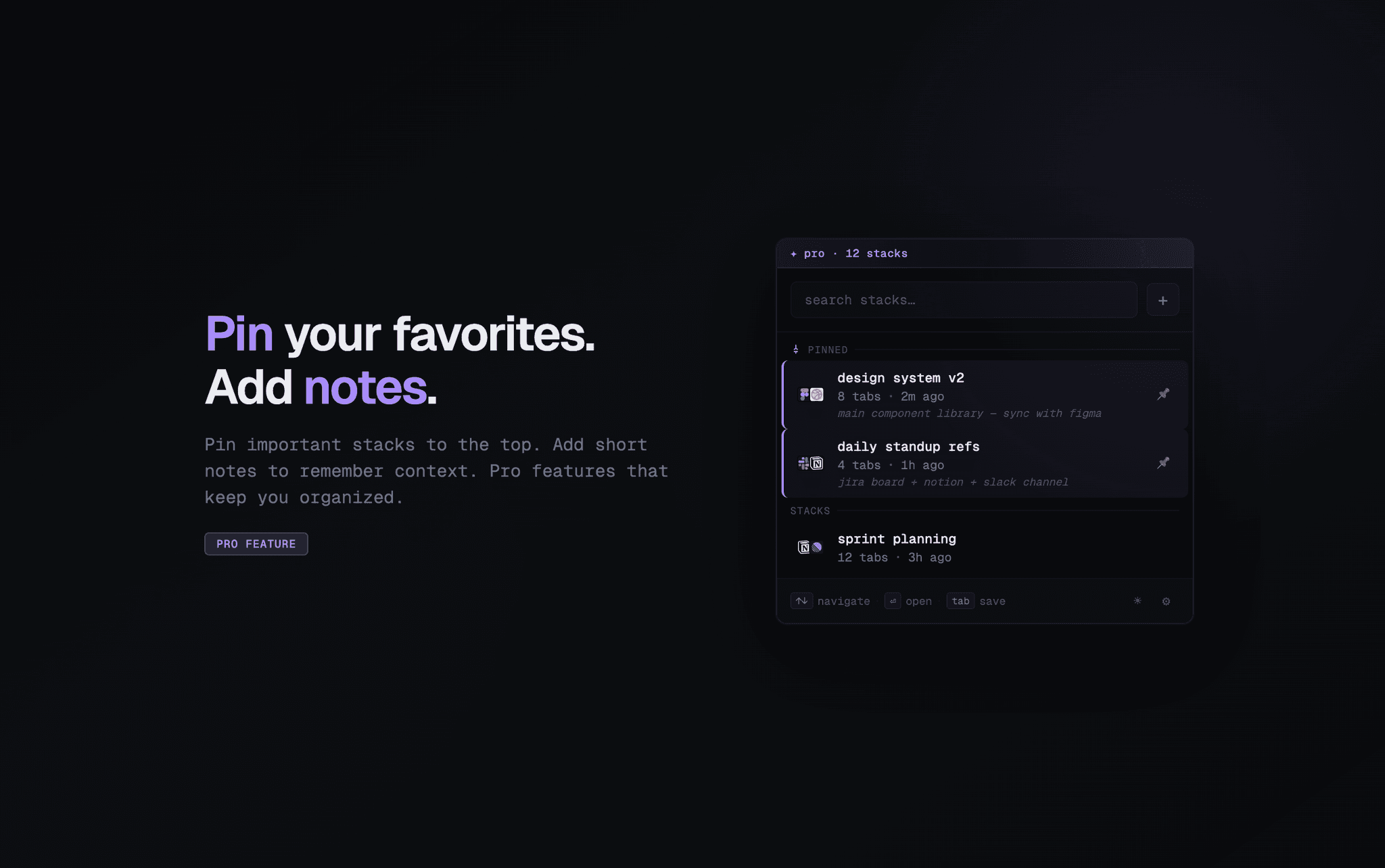 Screenshot 3 of Stack - Tab Manager & Session Saver