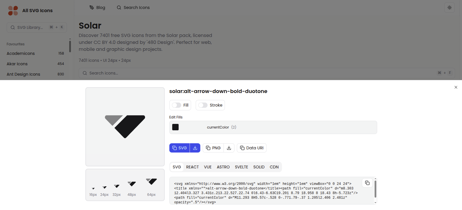 Screenshot 3 of All SVG Icons