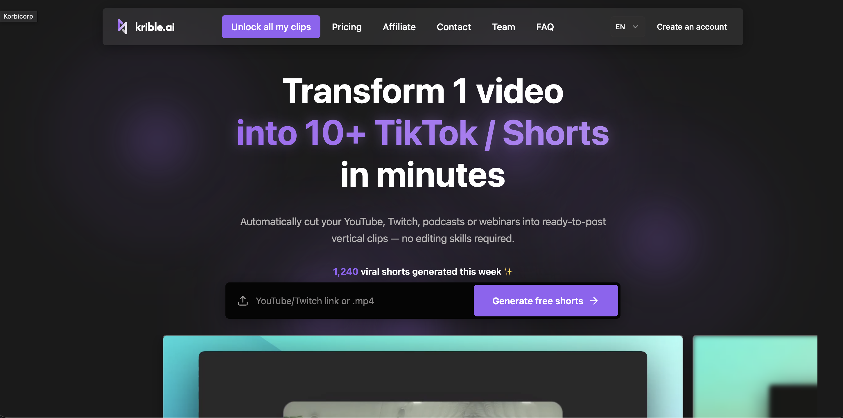 Screenshot 2 of Krible.ai